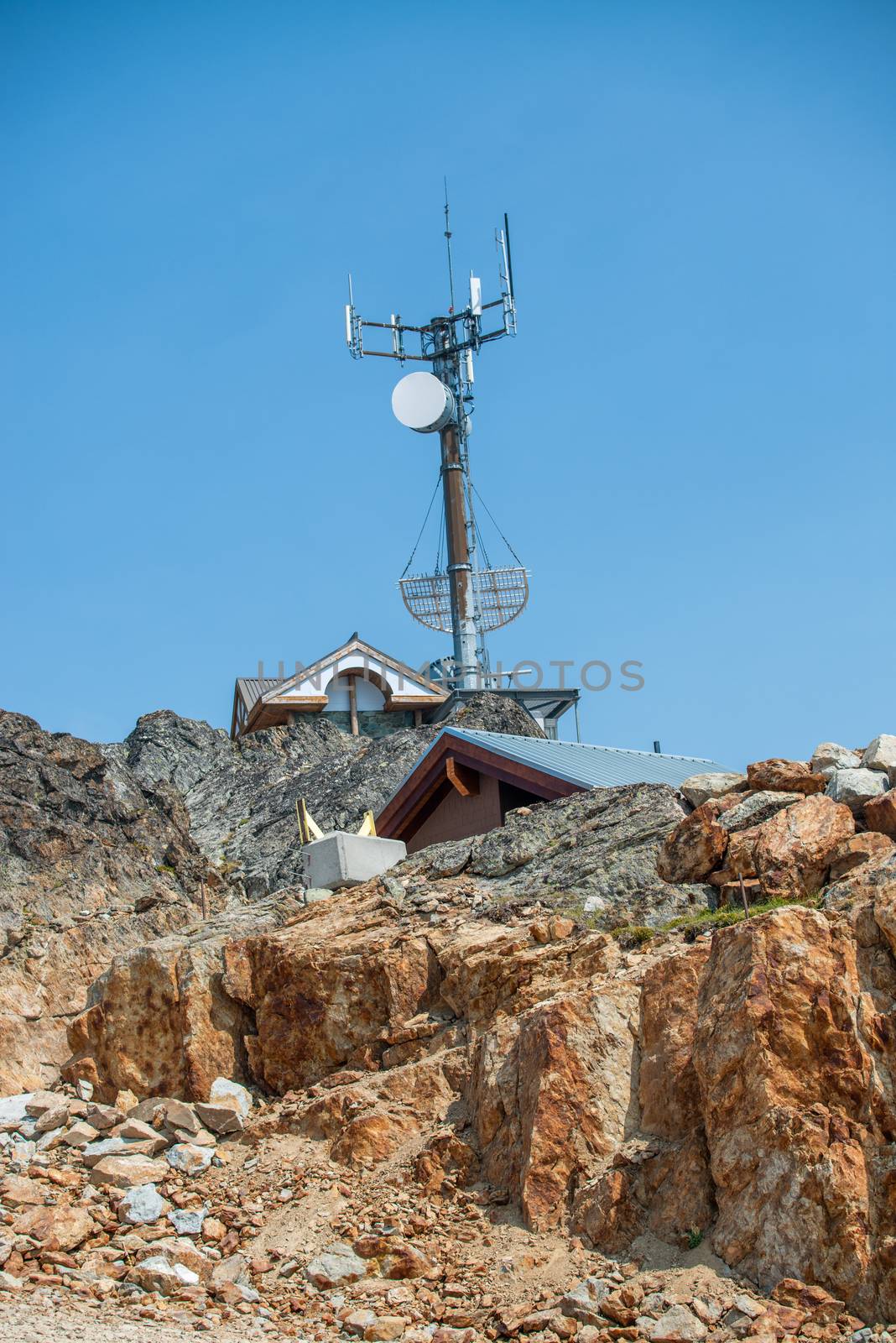 Hut on the top of Whistler Mountain, Canada.