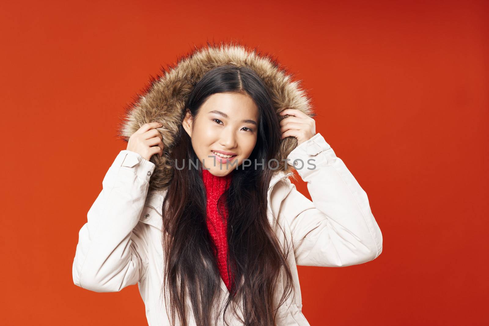 Woman in winter jacket lifestyle elegant style fashion by SHOTPRIME