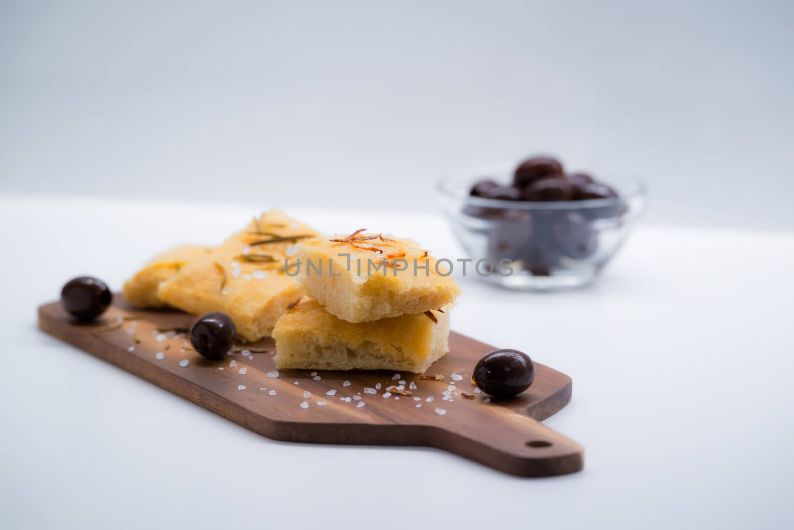 Italian focaccia with onion and olives by LuigiMorbidelli