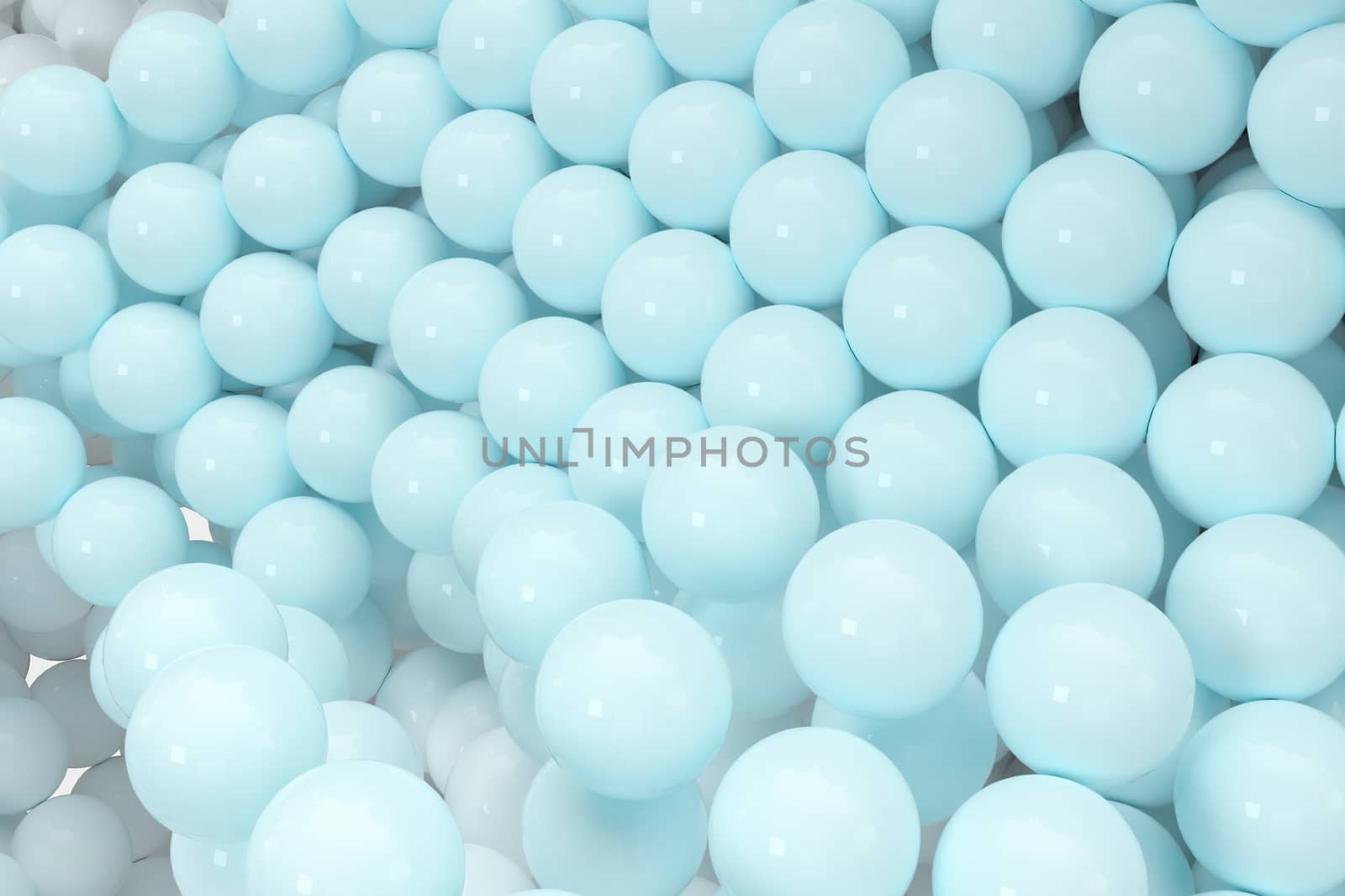 Glossy balls gather together, abstract background, 3d rendering. by vinkfan