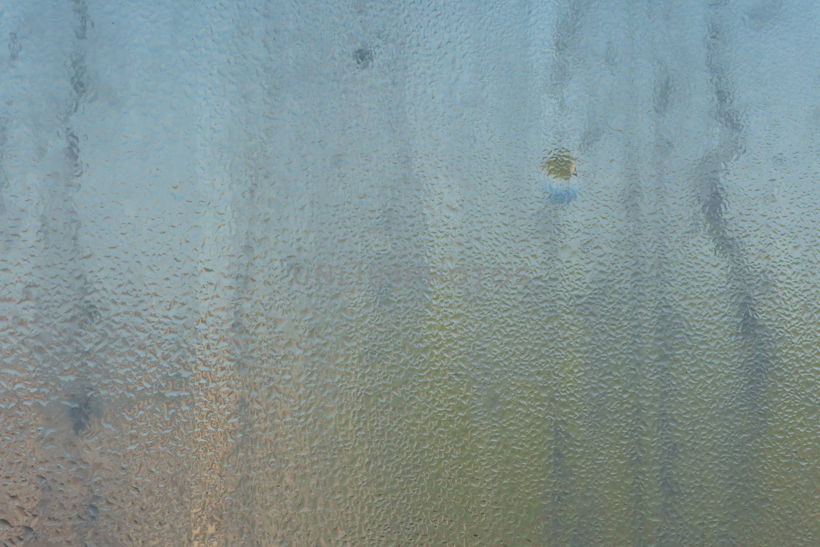 Water drops on glass window. Wet window glass