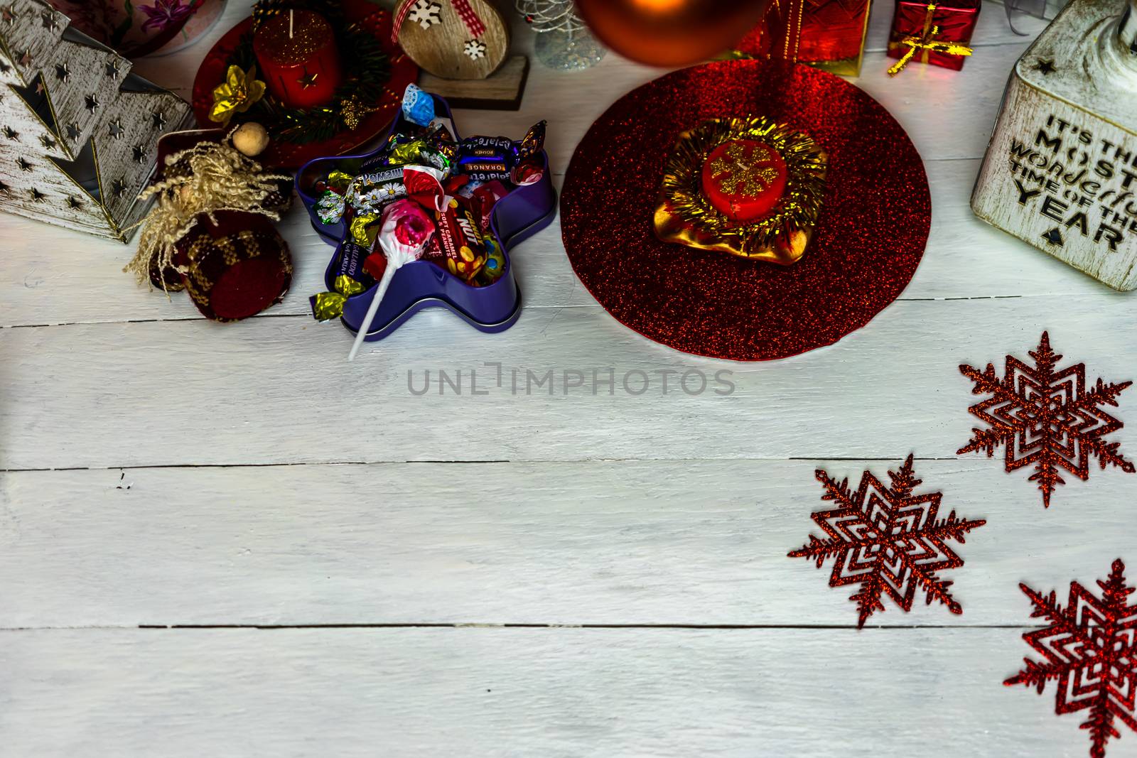 Christmas ornaments decorations and gifts under the  Christmas t by vladispas