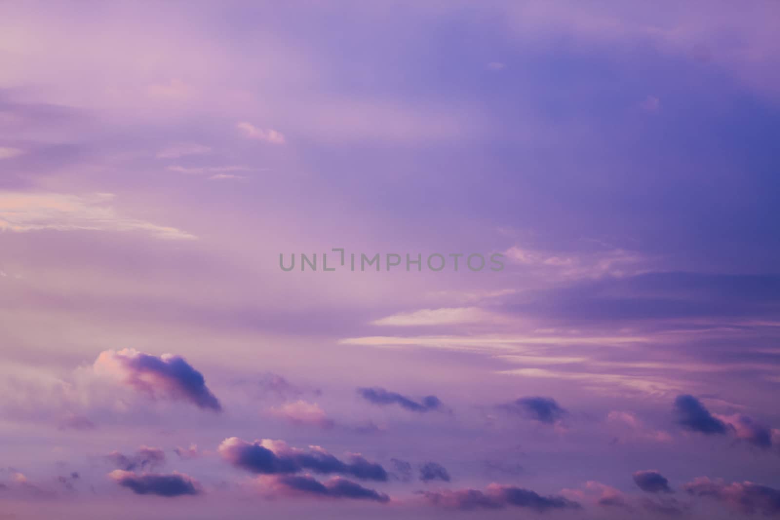 Incredible beautiful cloud formations and colors in the sky, sunset. by Arkadij