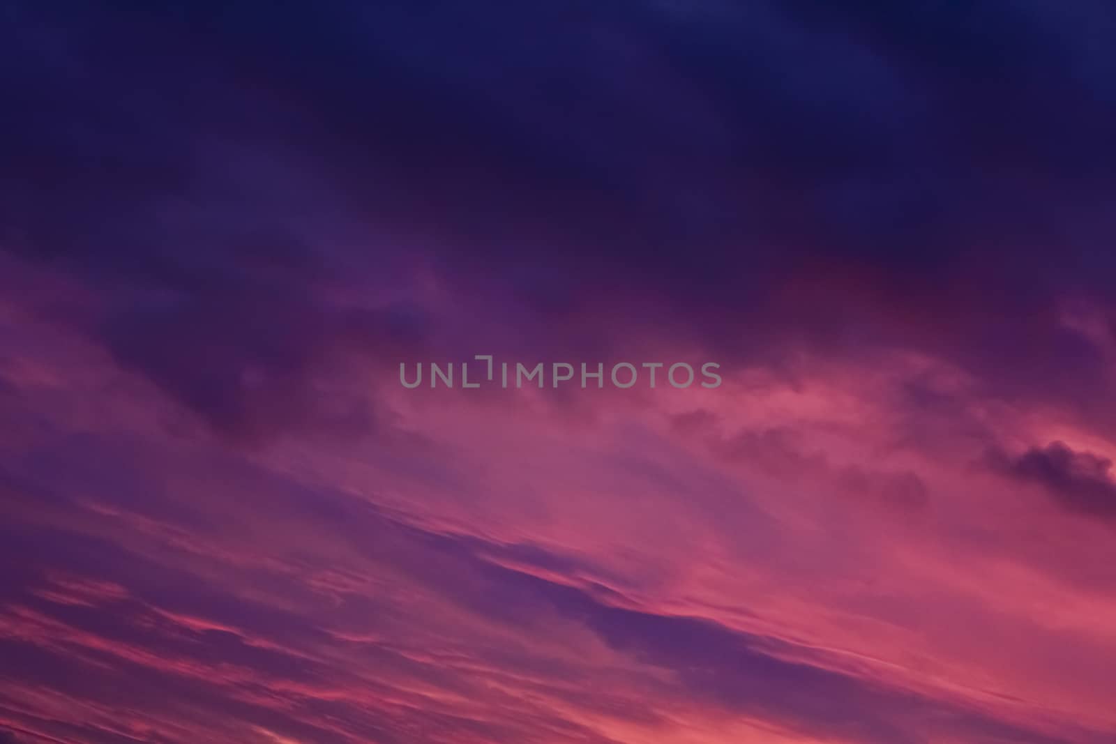 Incredible beautiful cloud formations and colors in the sky, sunset. by Arkadij