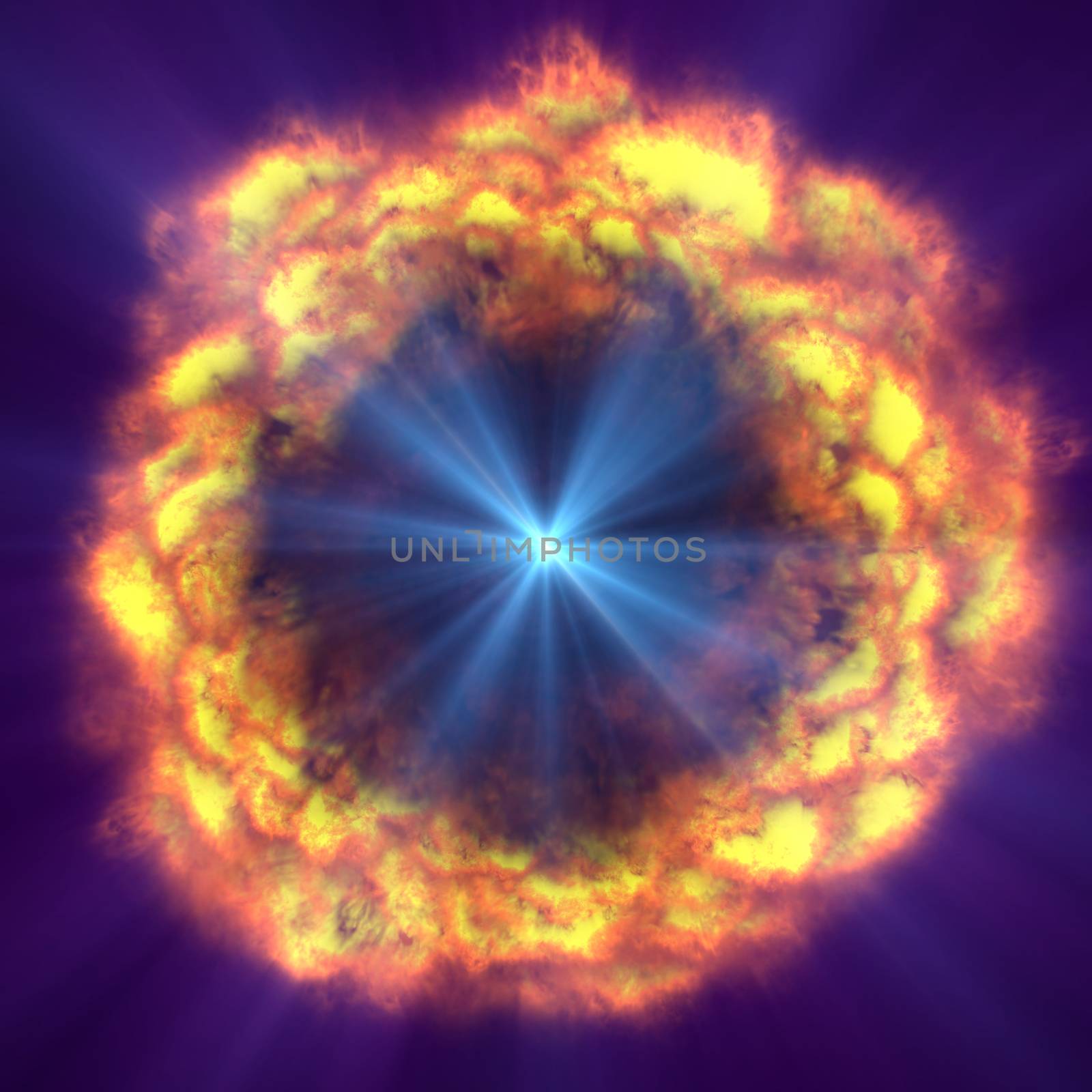 fire ball explosion in space by alex_nako