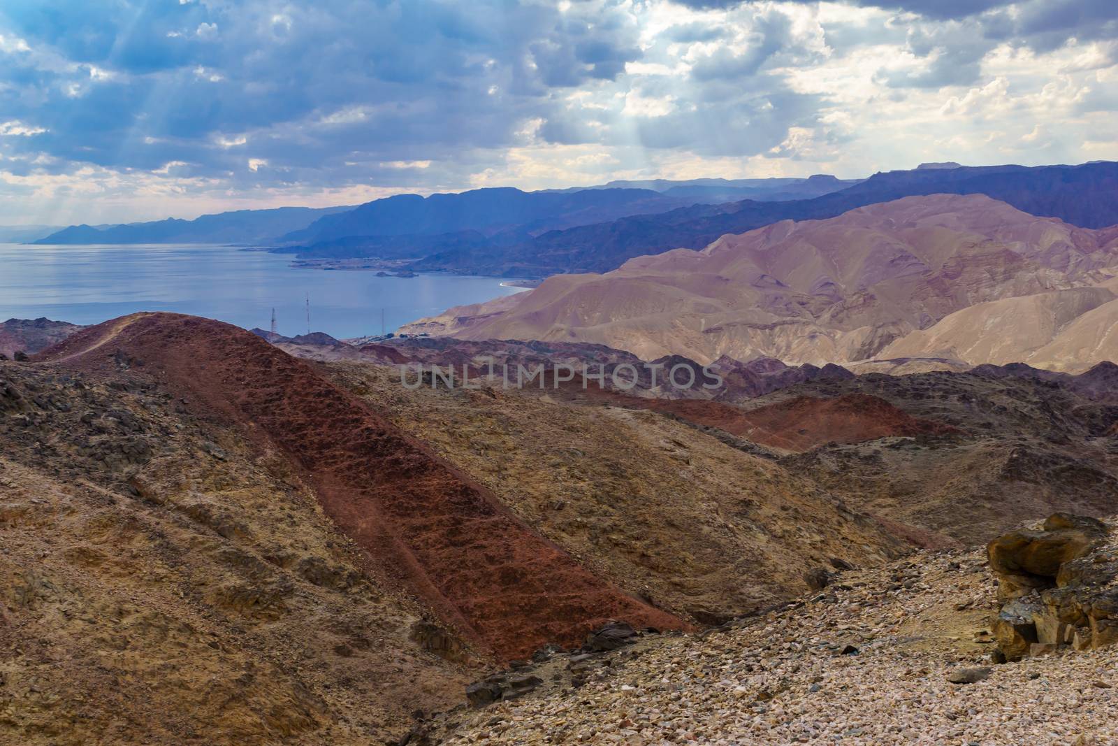 Mount Tzfahot and the gulf of Aqaba by RnDmS