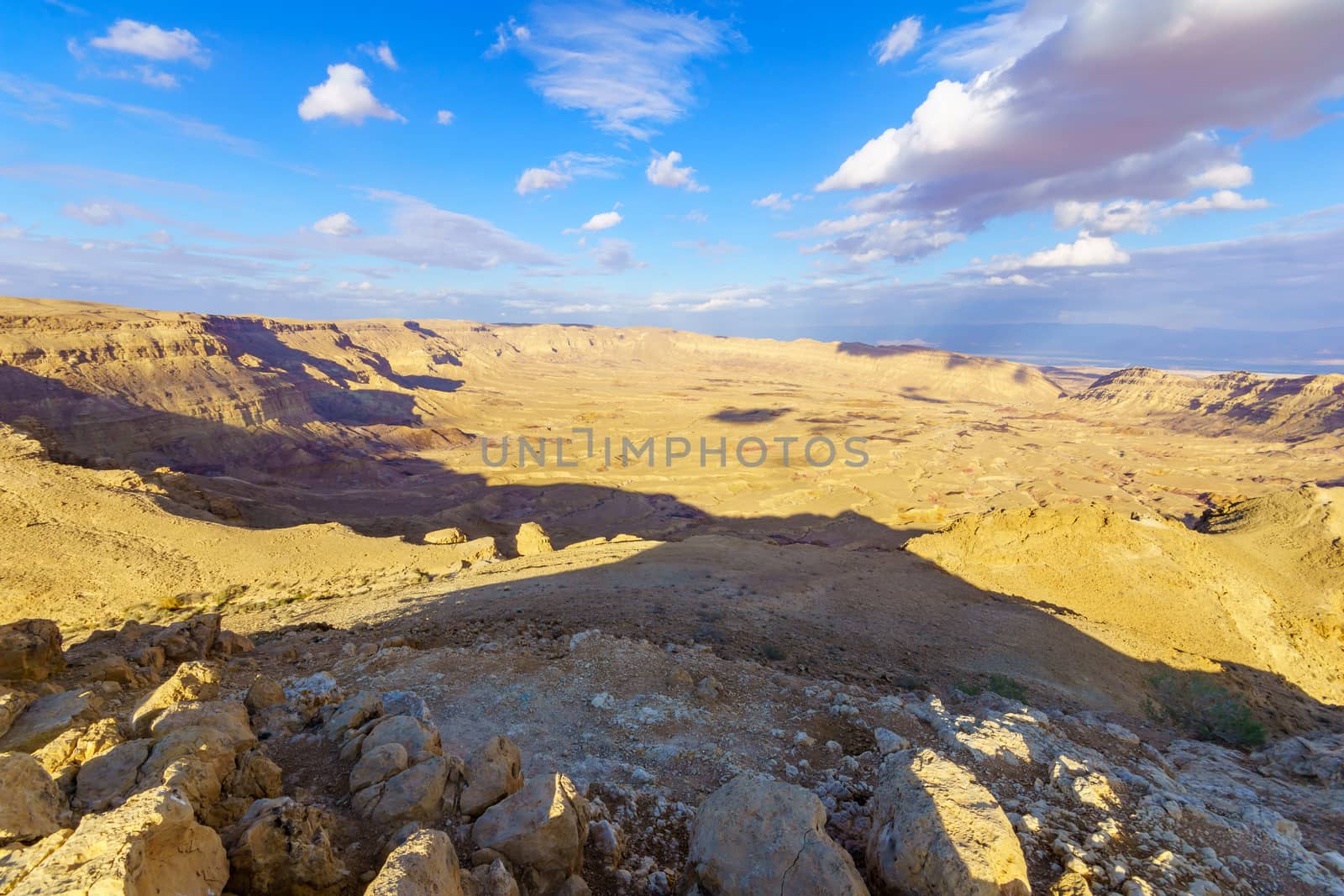 View of HaMakhtesh HaKatan (small makhtesh, crater). The Negev desert, southern Israel