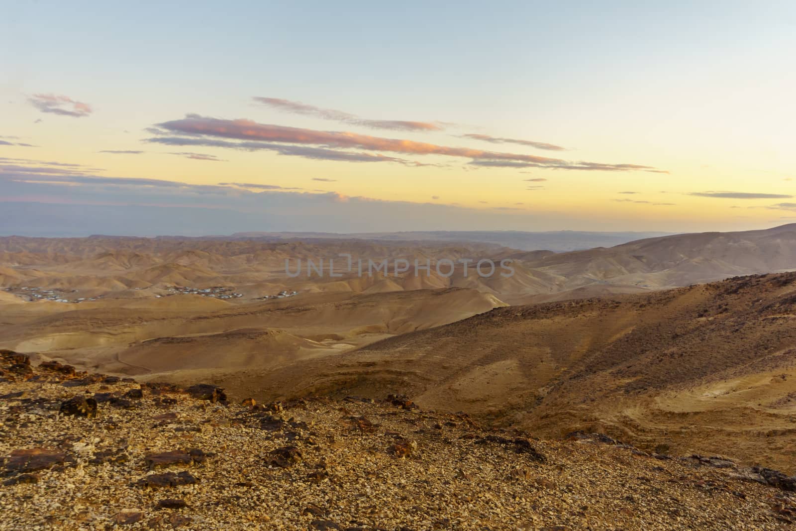 Sunset view of the Judaean Desert and the Dead Sea by RnDmS