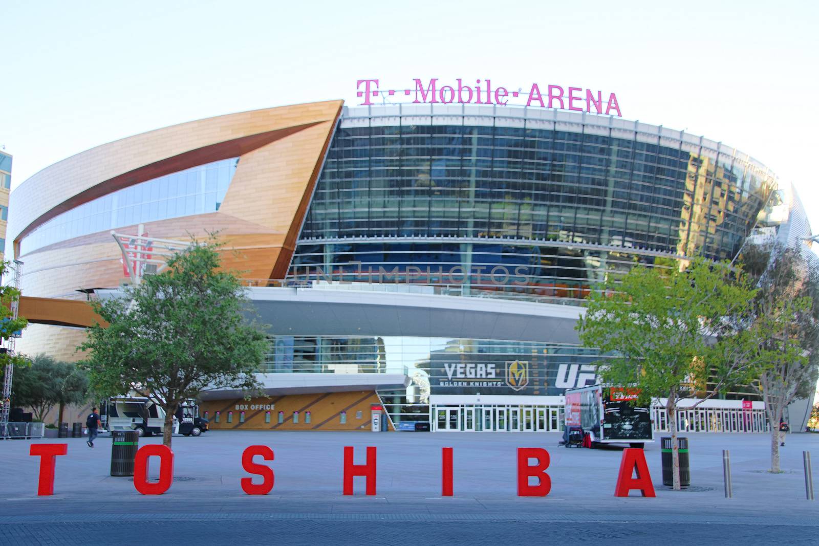 Las Vegas,NV/USA - Oct 29,2017 : Exterior view of the T Mobile Arena in Las Vegas. It is the home of the Golden Knights ice hockey team.