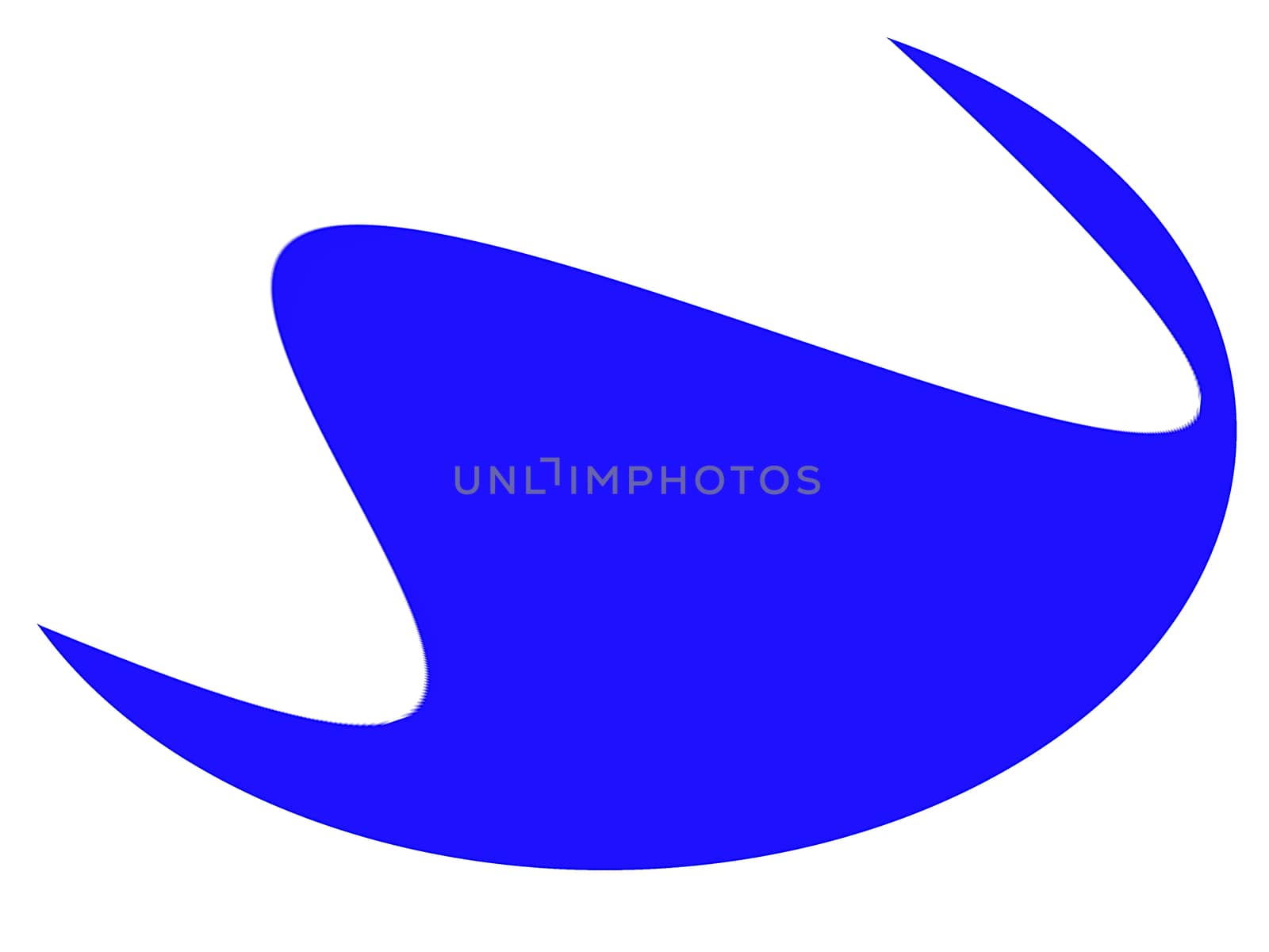 abstract blue shape for a logo by Grishakov