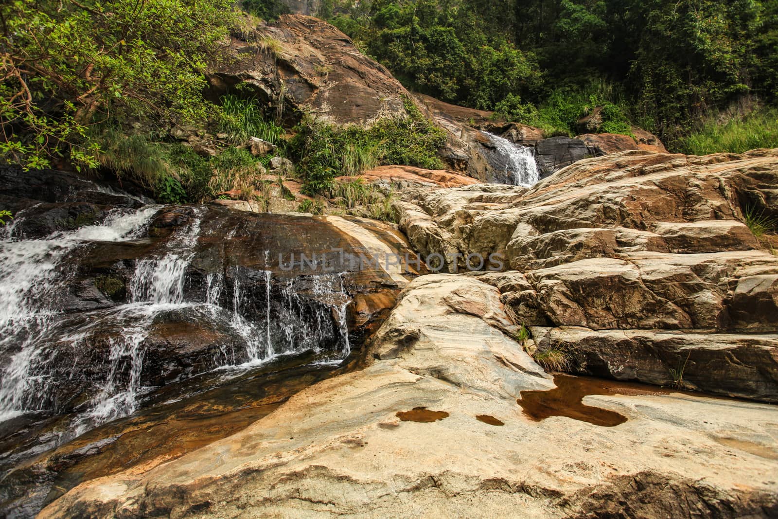 Upper part of Ravana Ella Falls, Sri Lanka by Ivanko