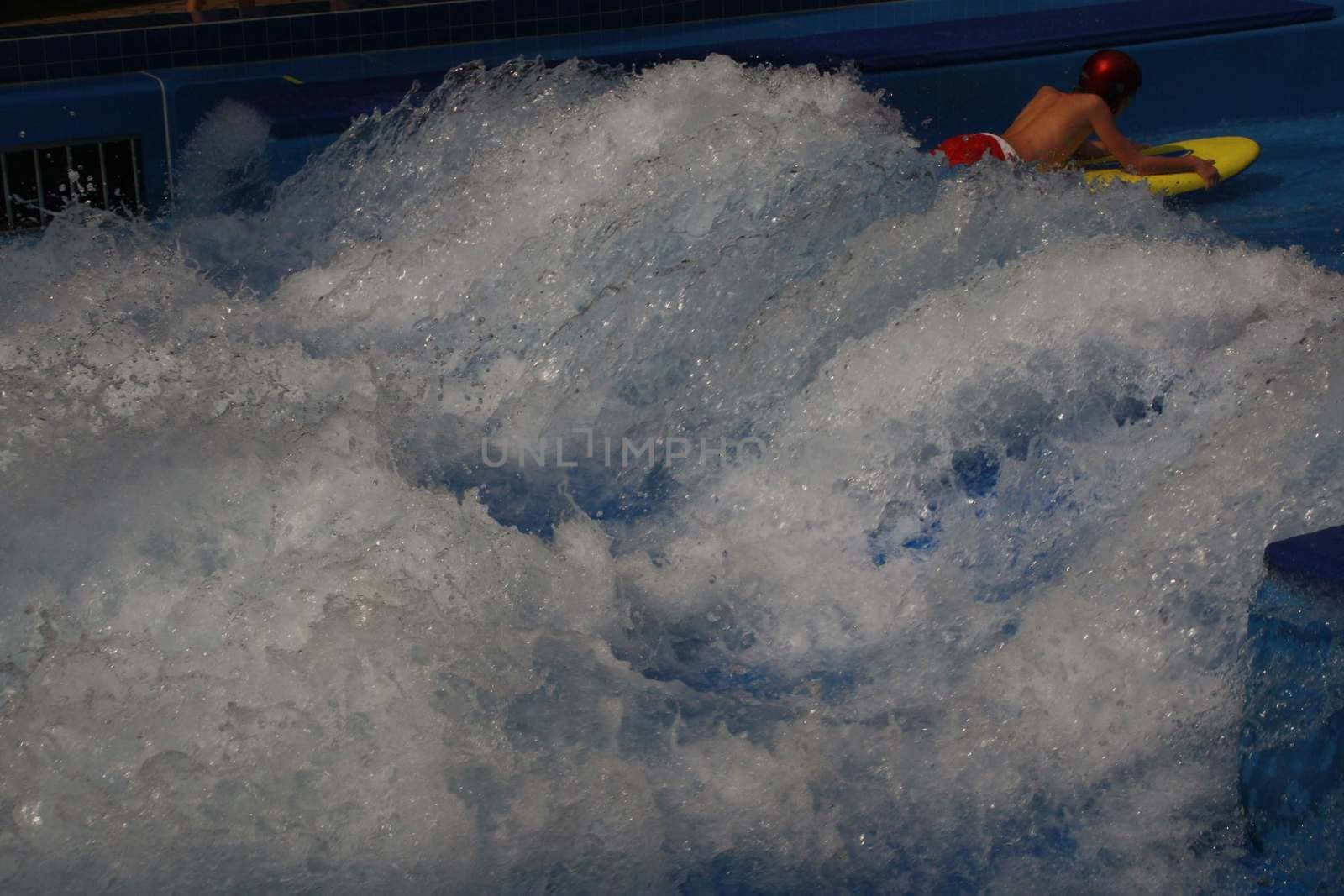 Big waves at the Aquaticum Baths in Budapest. High quality photo