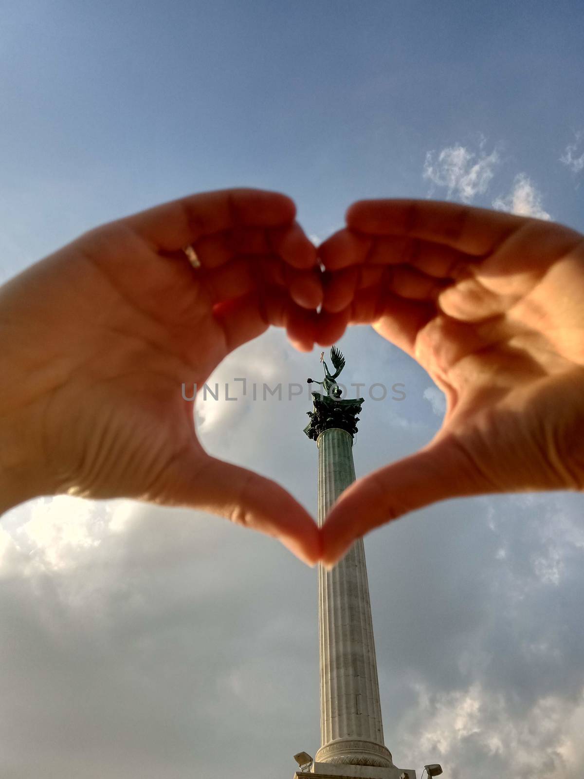 Memorial statue of Heroes' Square in the form of a heart by balage941