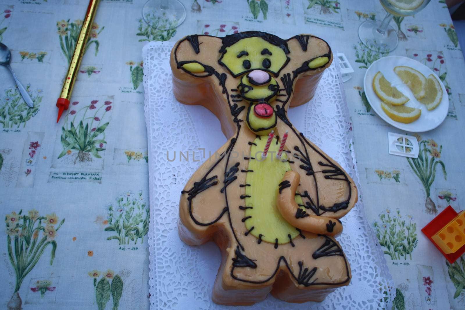 Birthday cake on the table. High quality photo