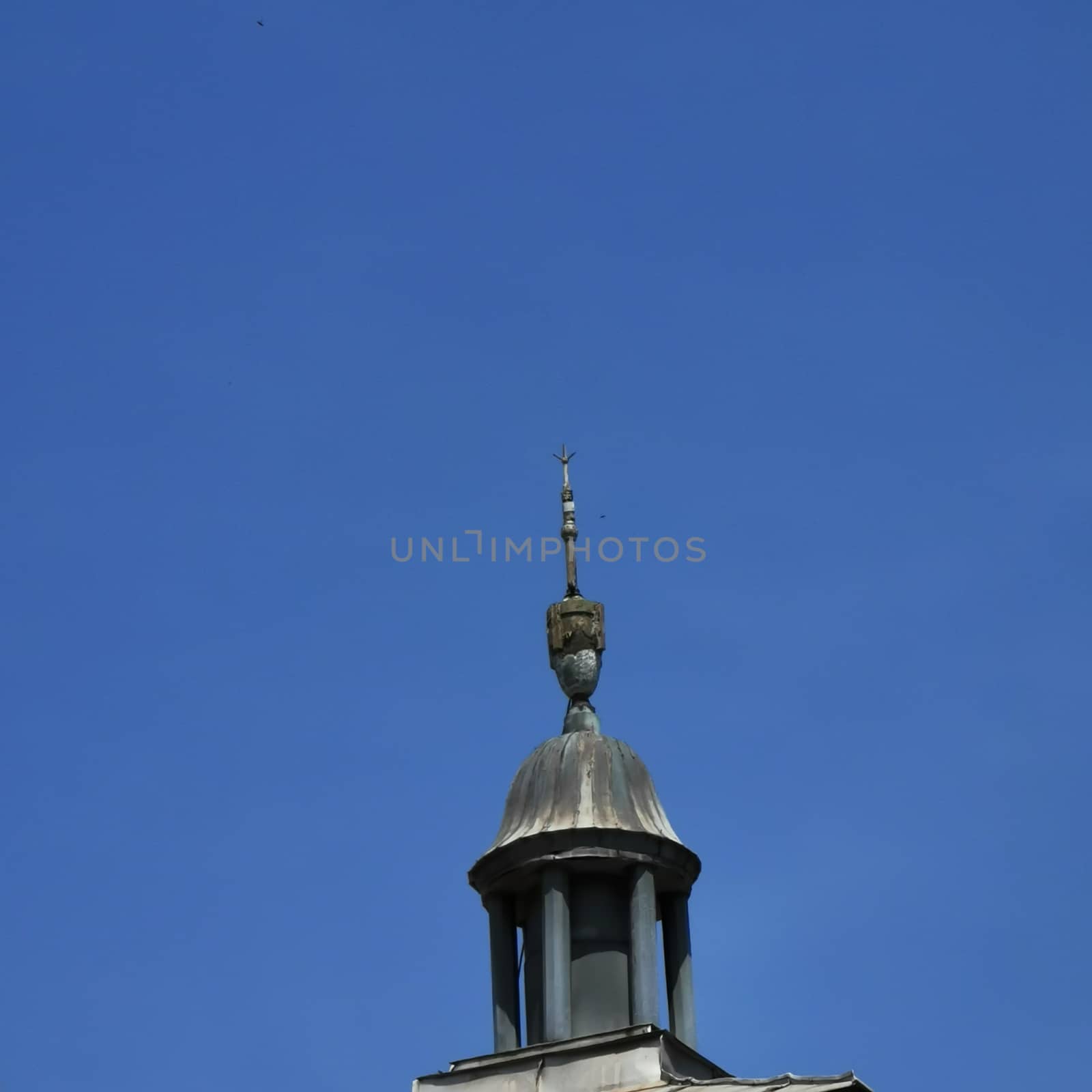 Close-up of the dome of the building in Miskolc. High quality photo