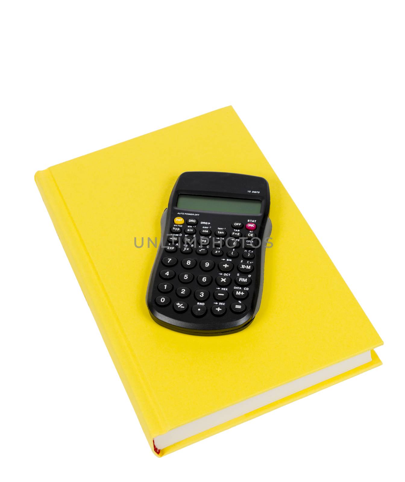 Brightly Colored Book With Calculator by stockbuster1