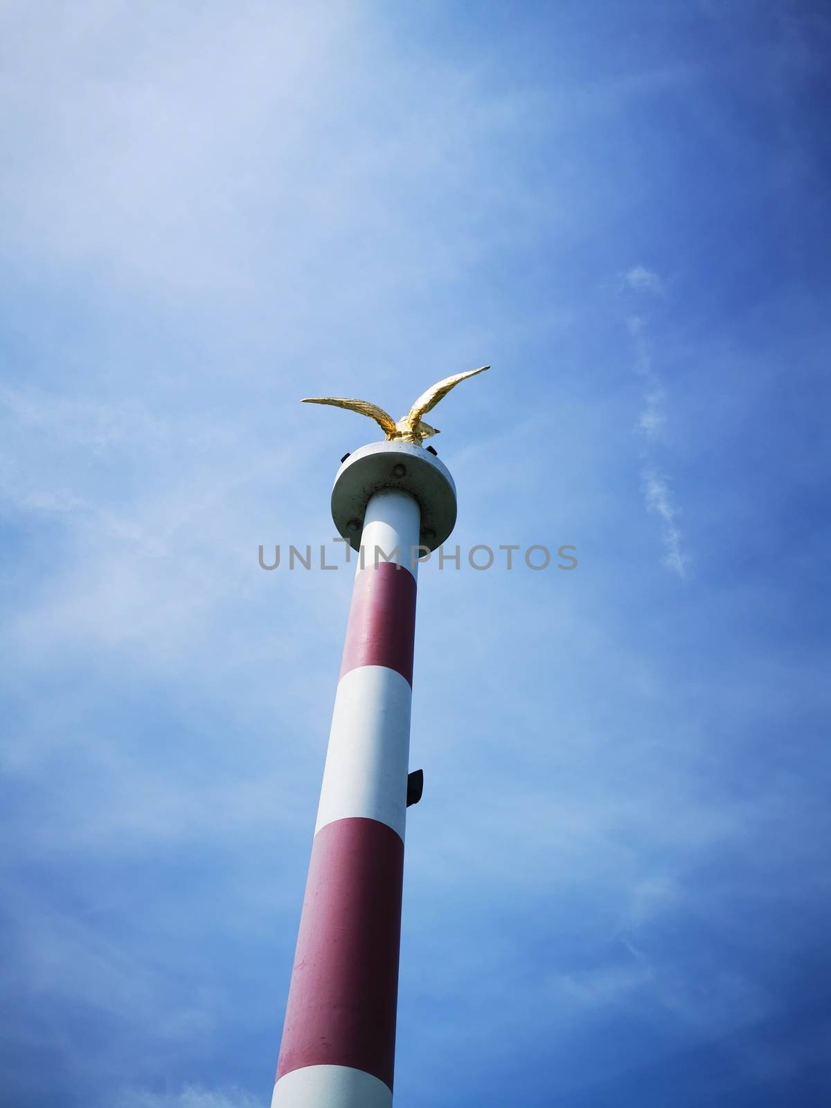 Statue of the good angel of peace in Siofok, at the marina by balage941