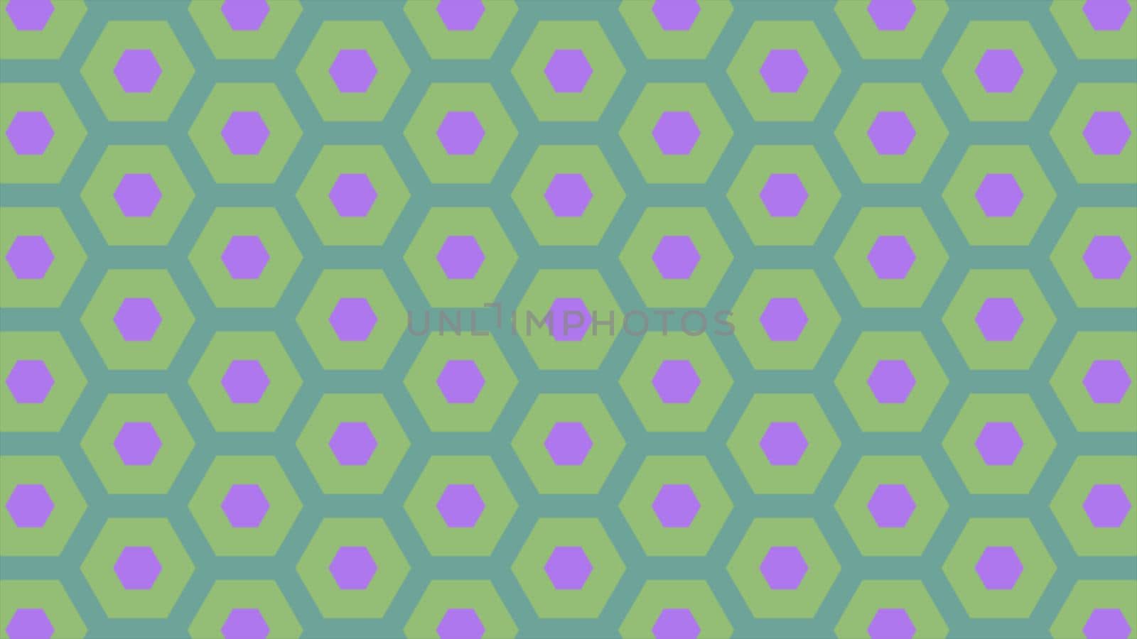 Abstract background of same color  hexagon and different surrounding rings. Illustration abstract hexagon background.