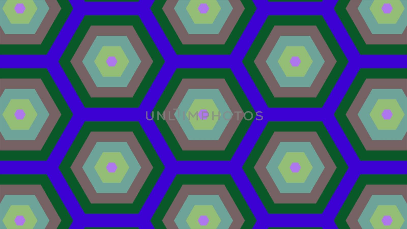 Abstract background of same color  hexagon and different surrounding rings. Illustration abstract hexagon background.