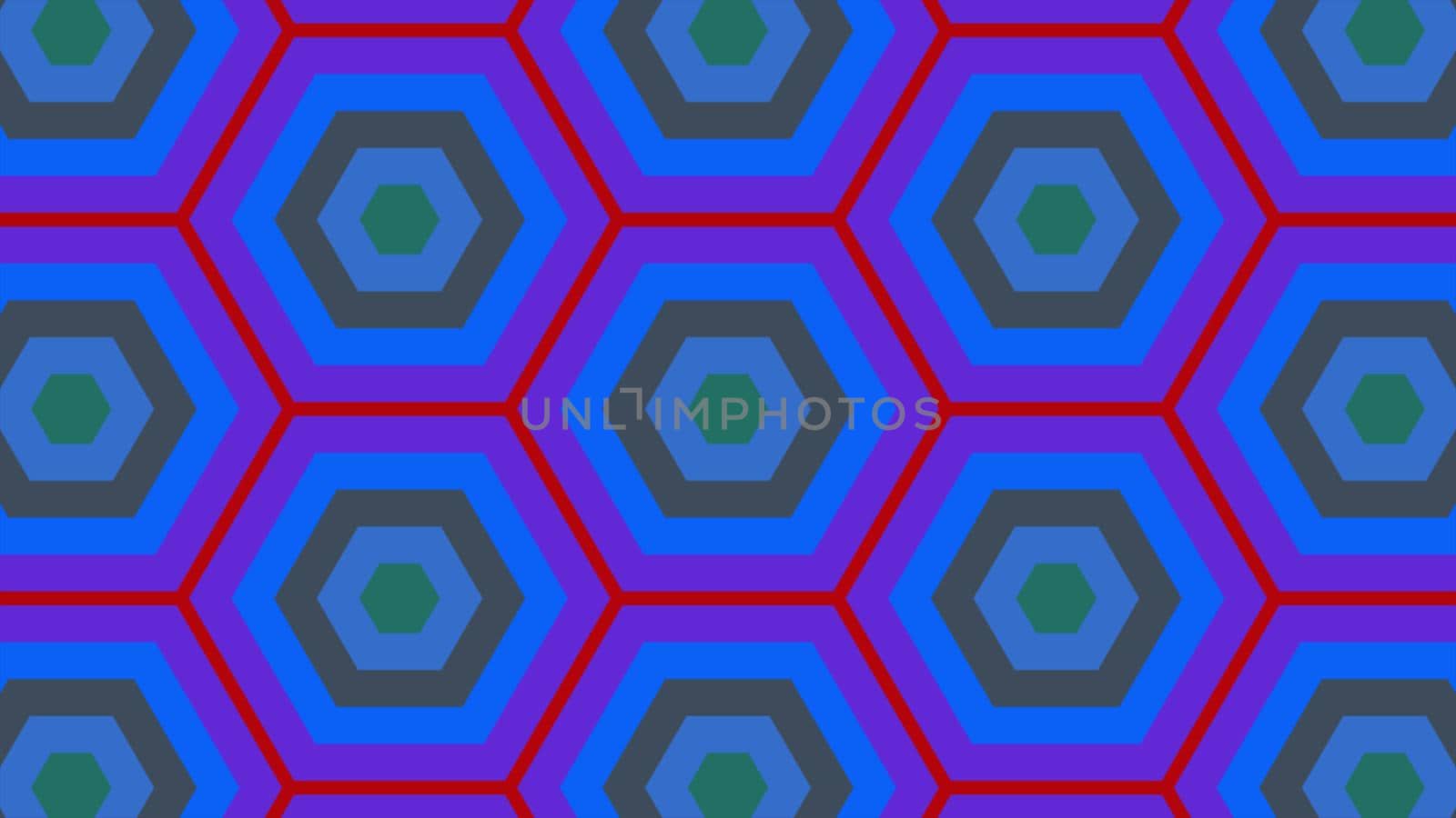 Abstract background of same color  hexagon and different surrounding rings. Illustration abstract hexagon background.