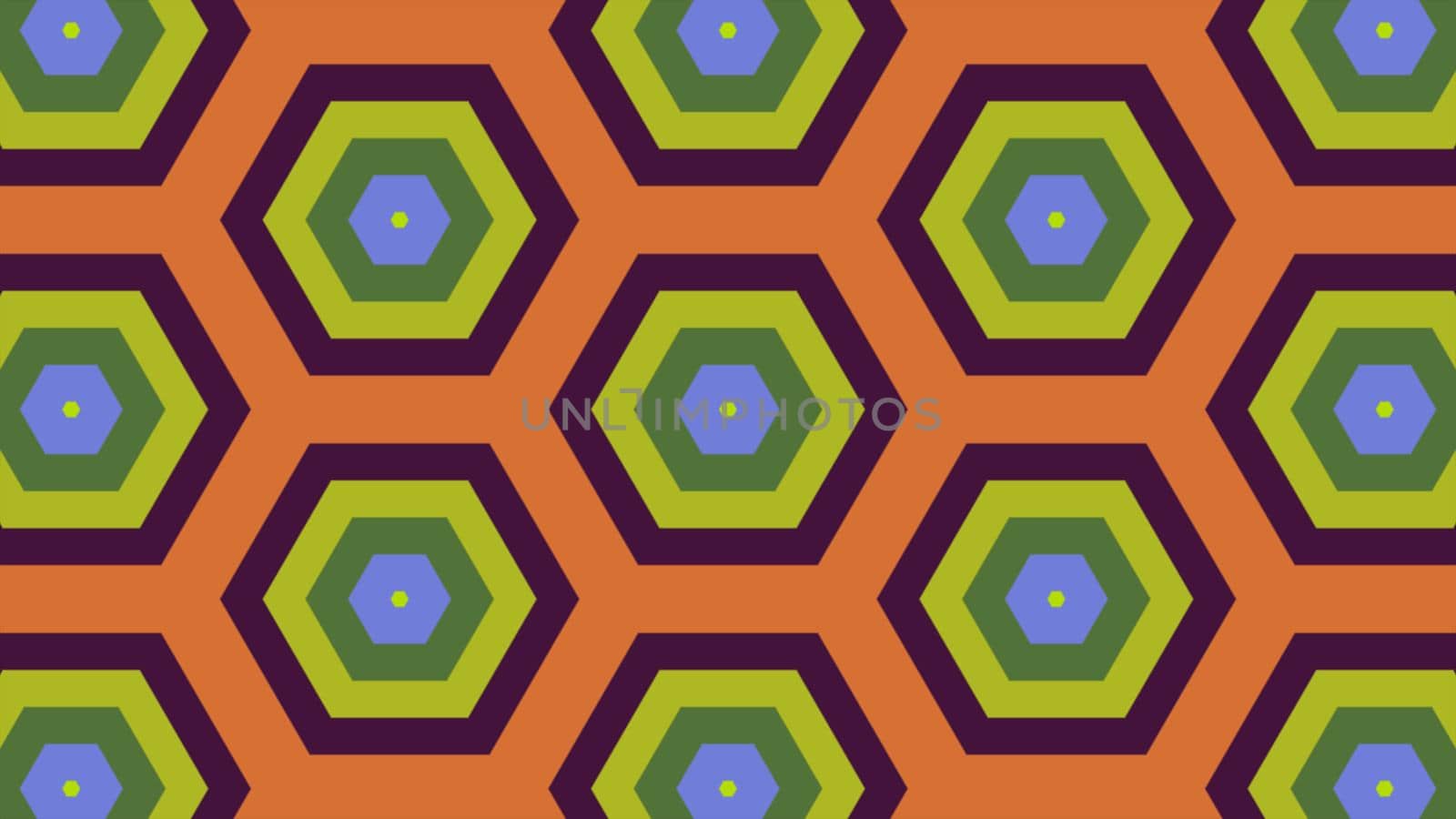 Abstract background of same color  hexagon and different surrounding rings. Illustration abstract hexagon background.