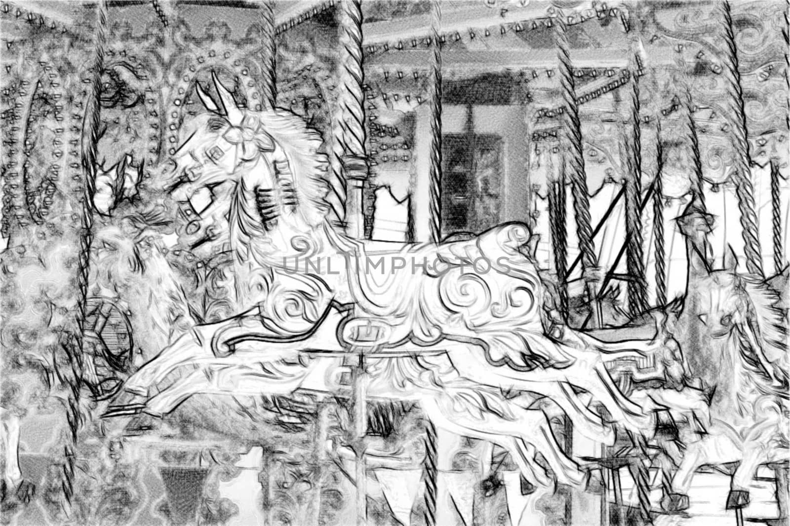 A close up of a carousel. High quality photo