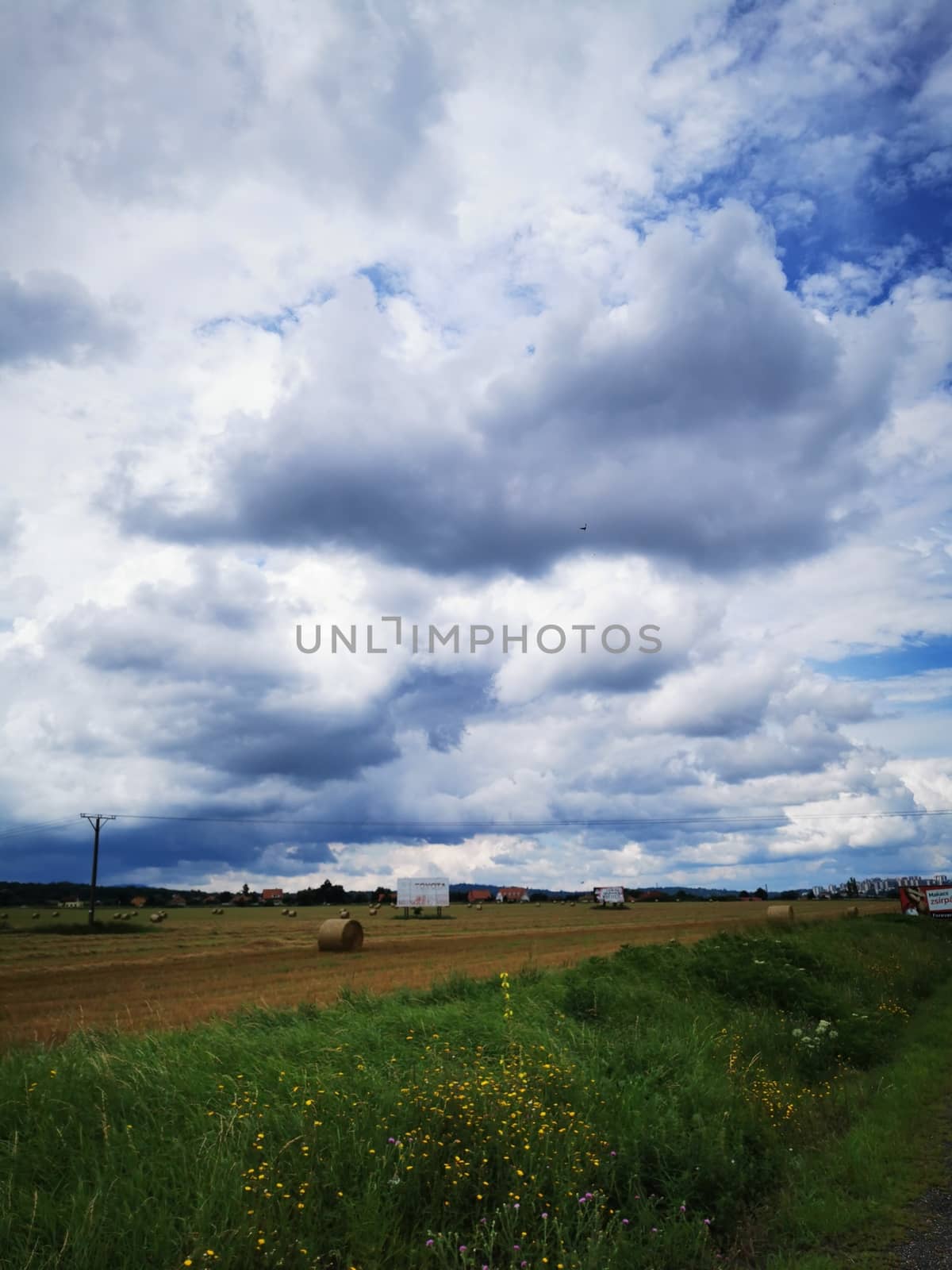 Clouds in a blue sky. High quality photo