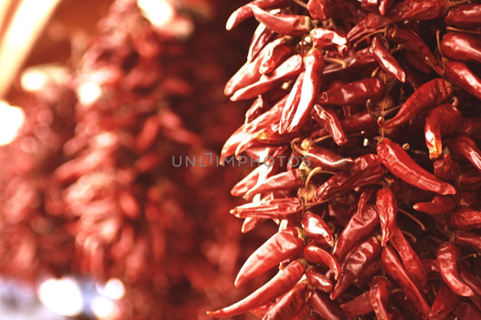 Hungarian red, strong chili peppers at the Tihanyi fair High quality photo