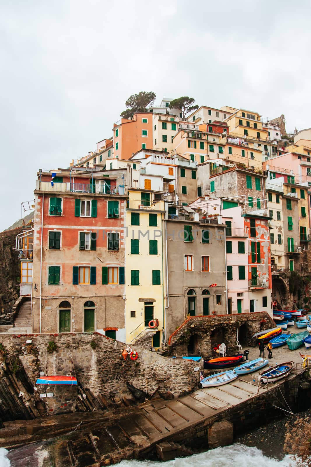 Riomaggiore Harbour Area in Italy by FiledIMAGE