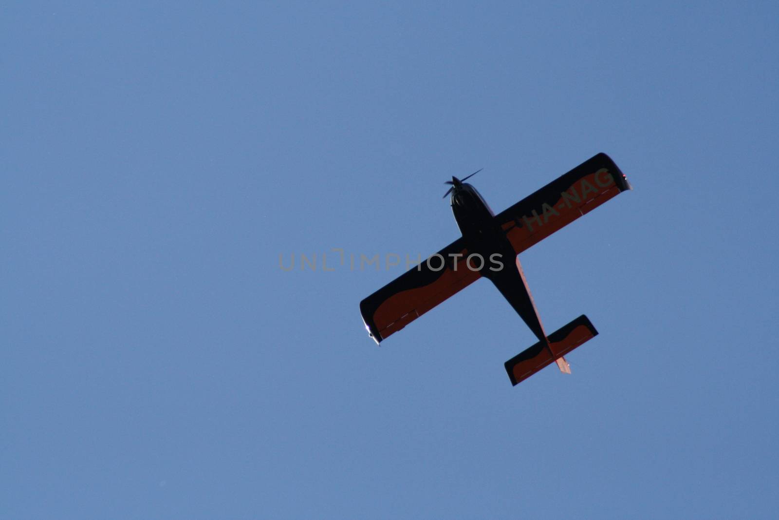 A plane flying in the air. High quality photo