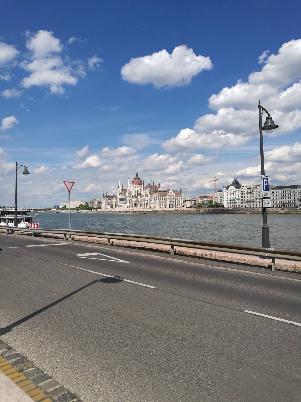 View of the Buda quay with the Danube and the Parliament. High quality photo
