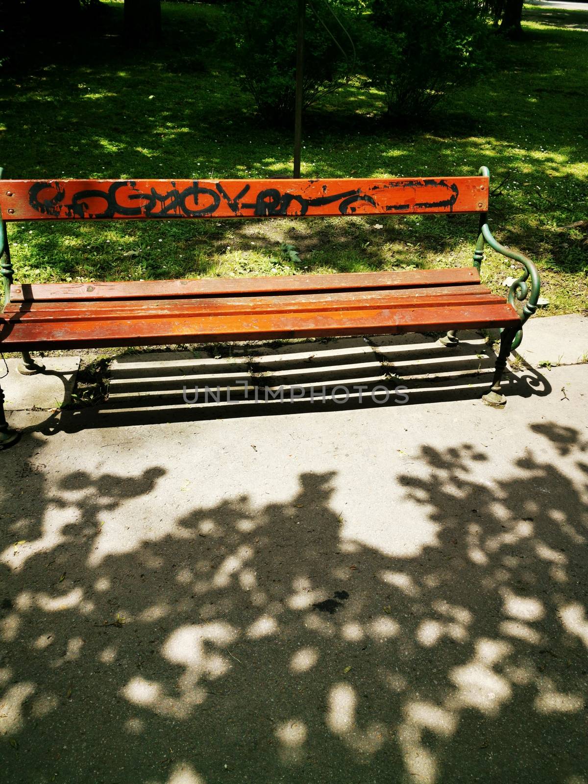 Wooden bench located in Miskolc/Lillafüred. High quality photo