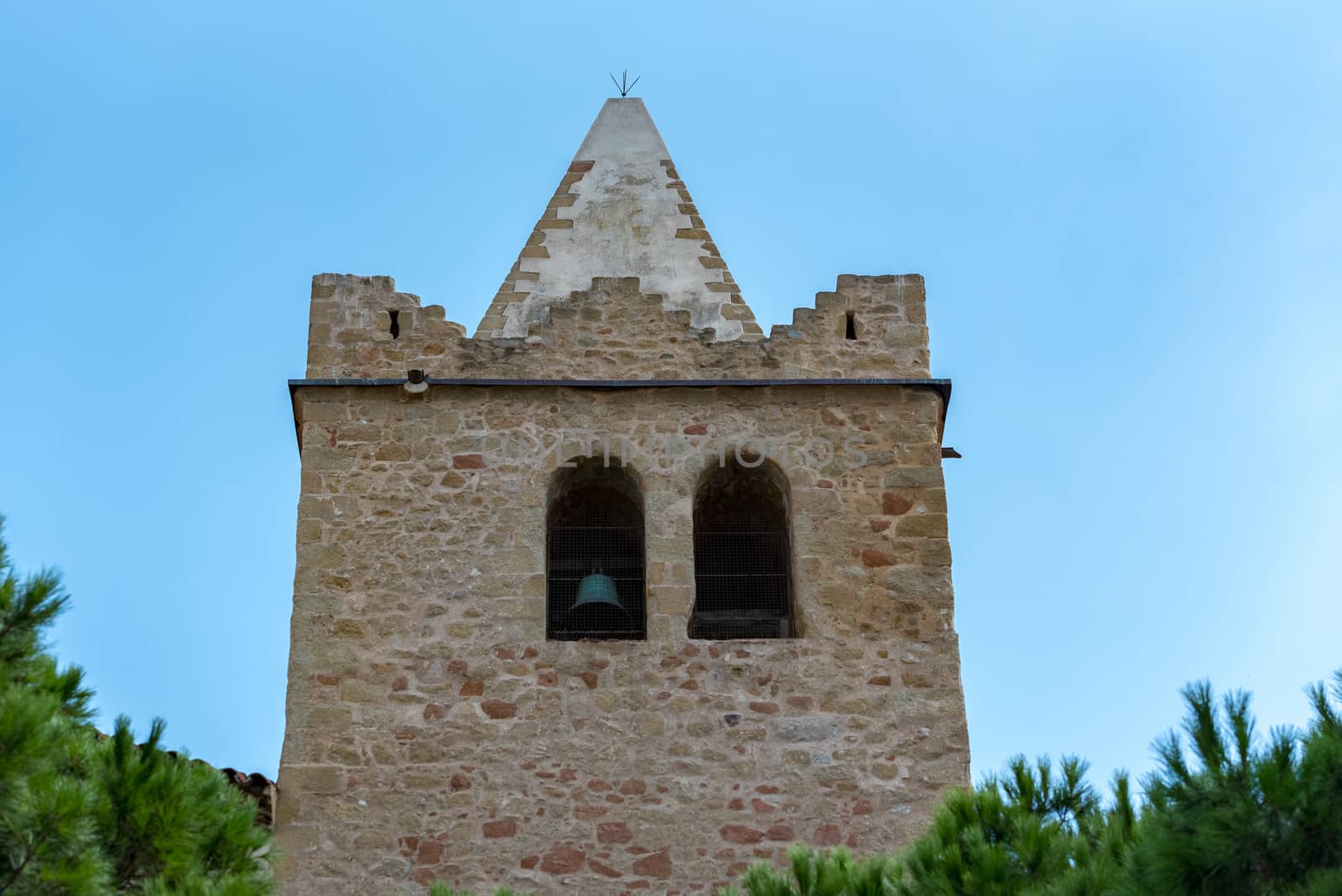 Church of Lloret de Mar after Covid 19 without international tourists in summer 2020