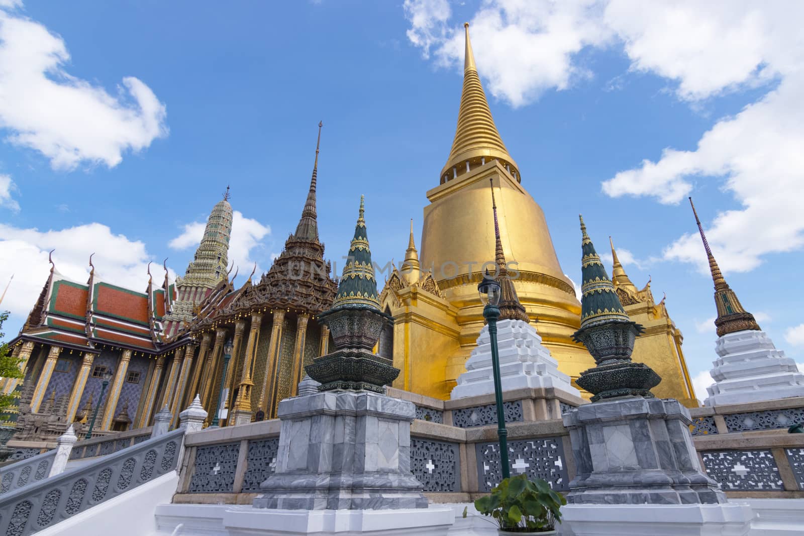 Wat Phra Kaew, Thailand  - June 08, 2020 :-officially known as Wat Phra Sri Rattana Satsadaram is regarded as the most important Buddhist temple in Thailand and is a tourist attraction and is a landma
