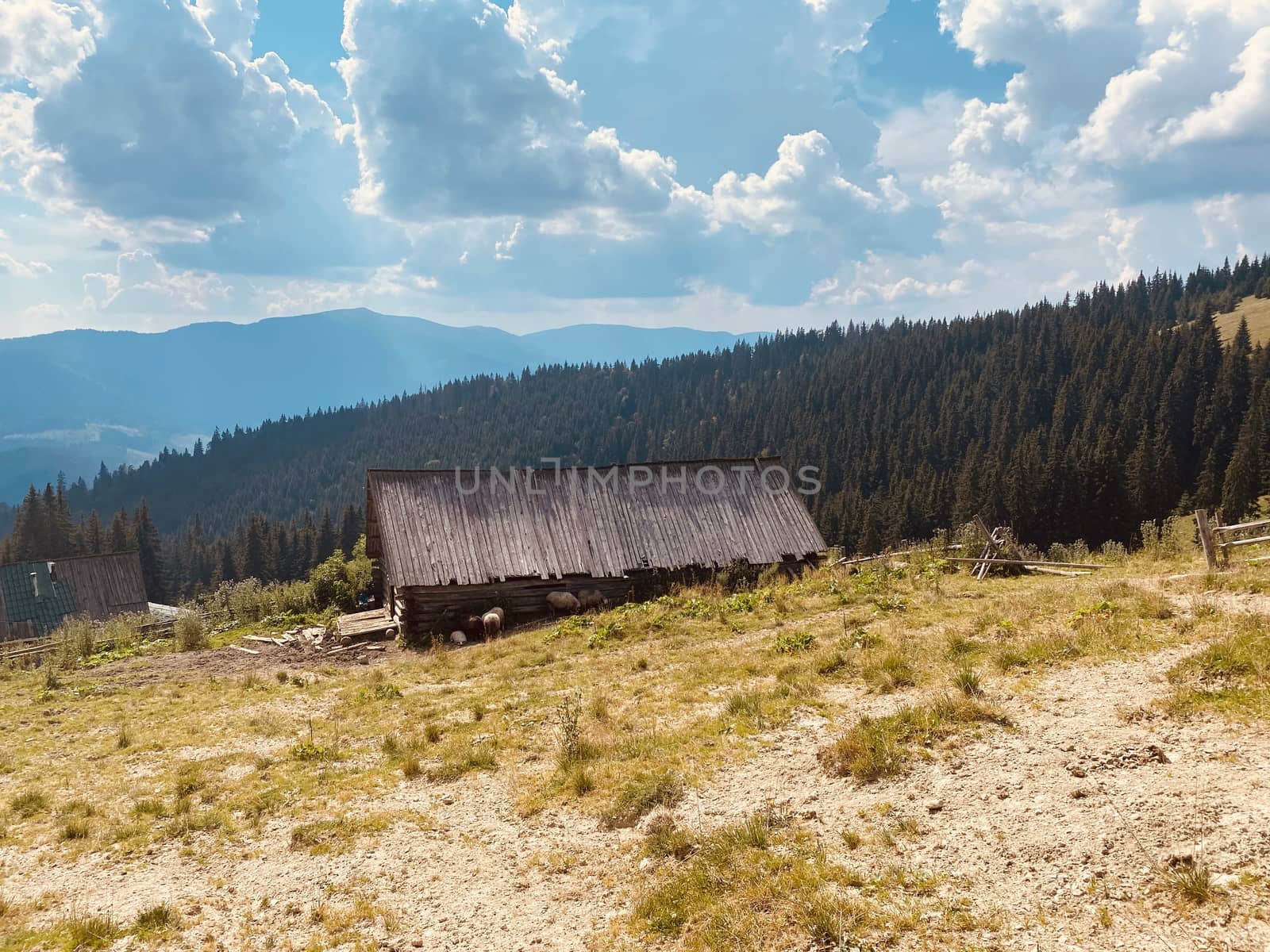 old barn in the mountains