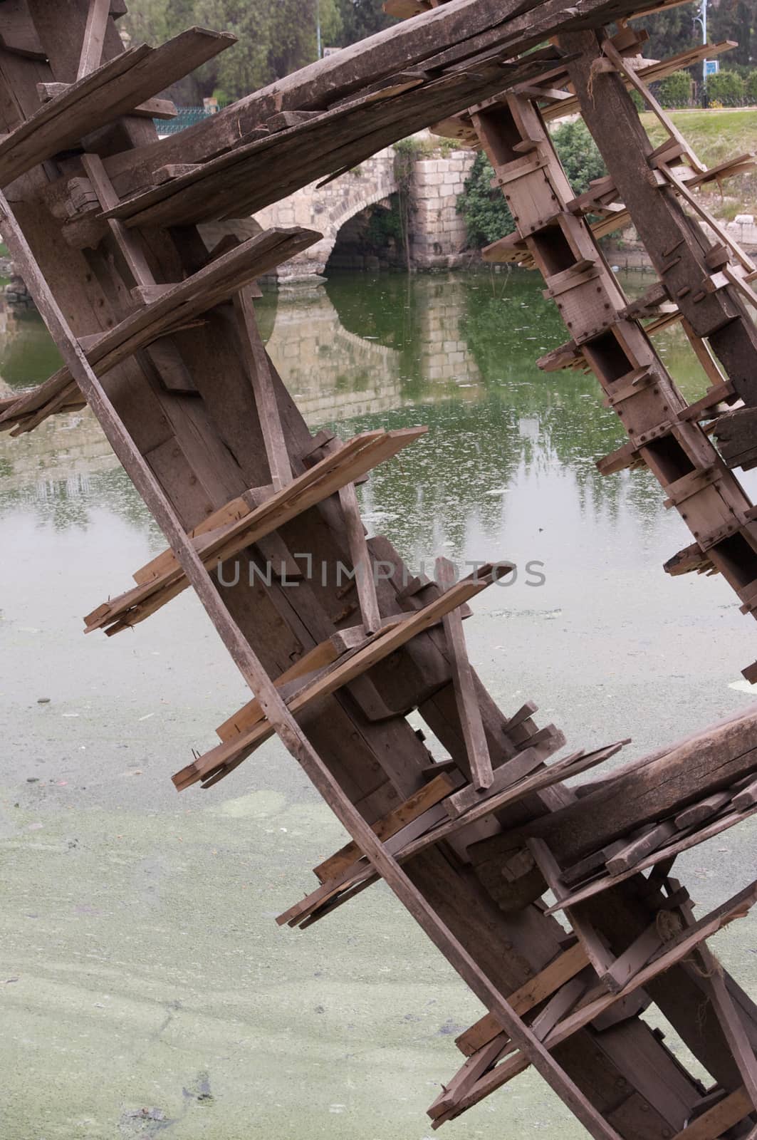 The Norias of Hama, Syria ancient waterwheels used to lift water for irrigation by kgboxford