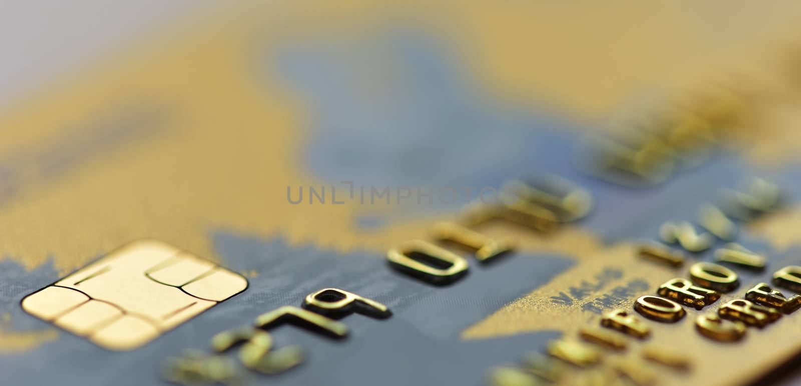 Credit cards in shallow focus. Credit cards for payment products with your business