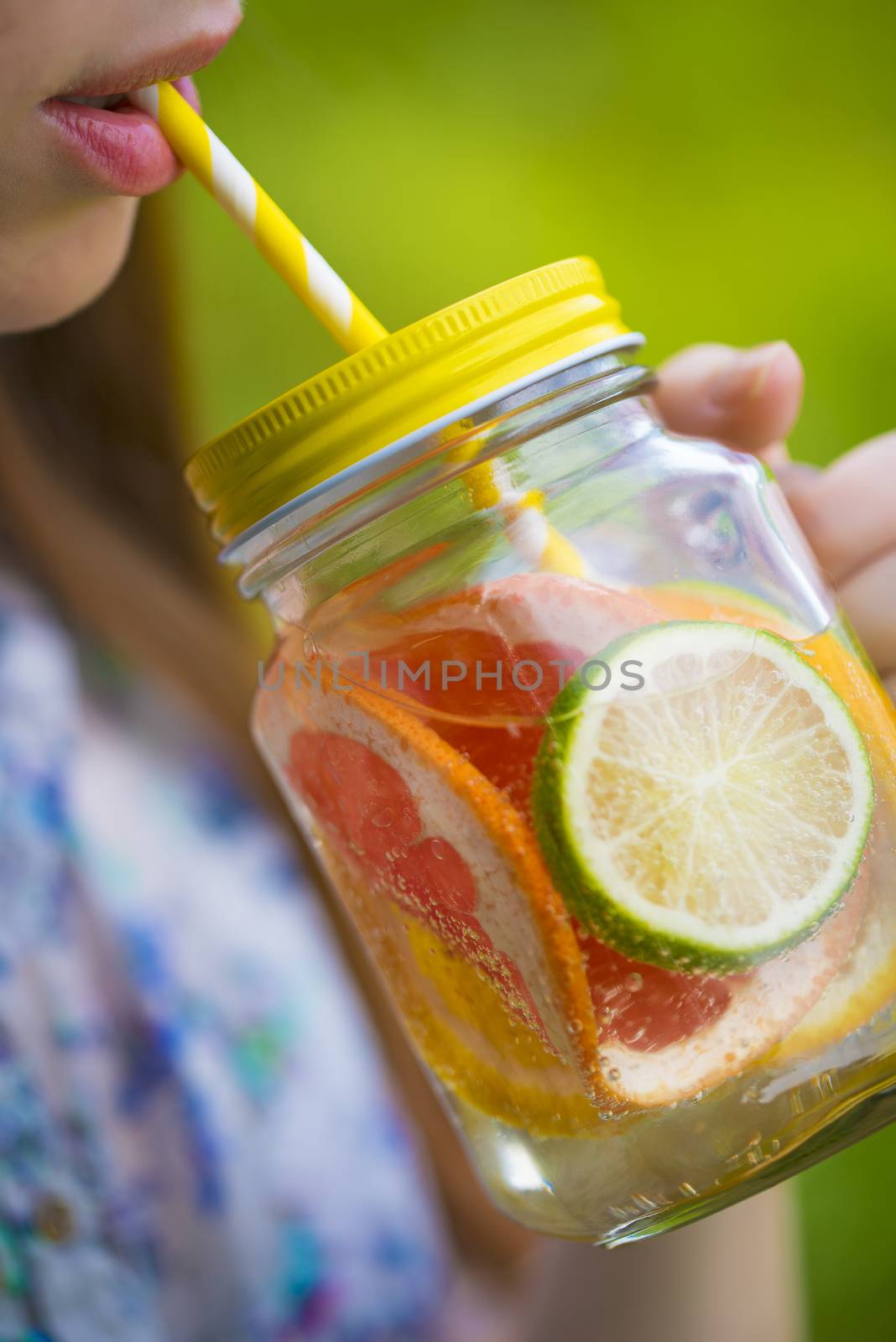 fruit lemonade in jar by Visual-Content