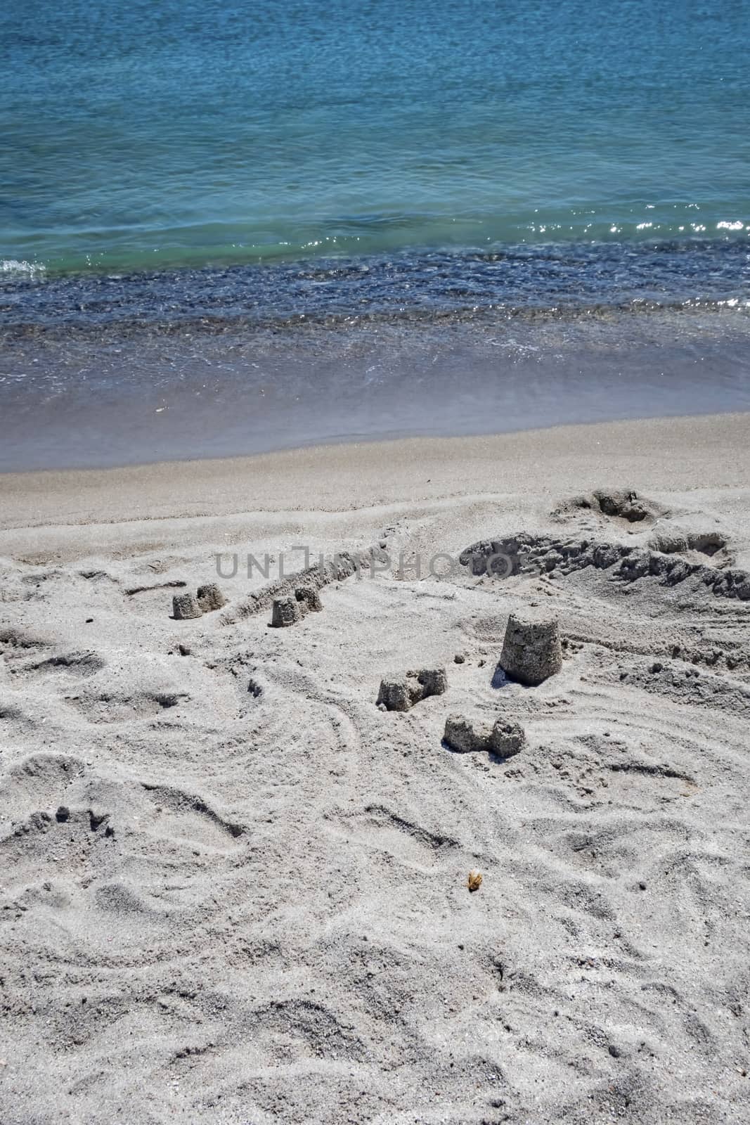 seascape from sea shore in summer season for background