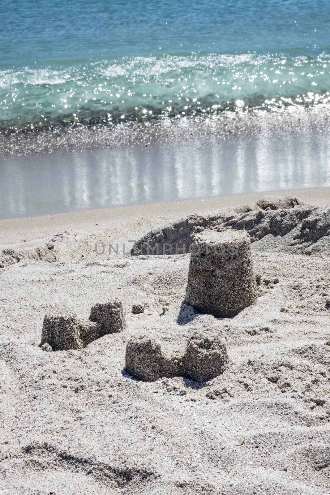 seascape from sea shore in summer season for background