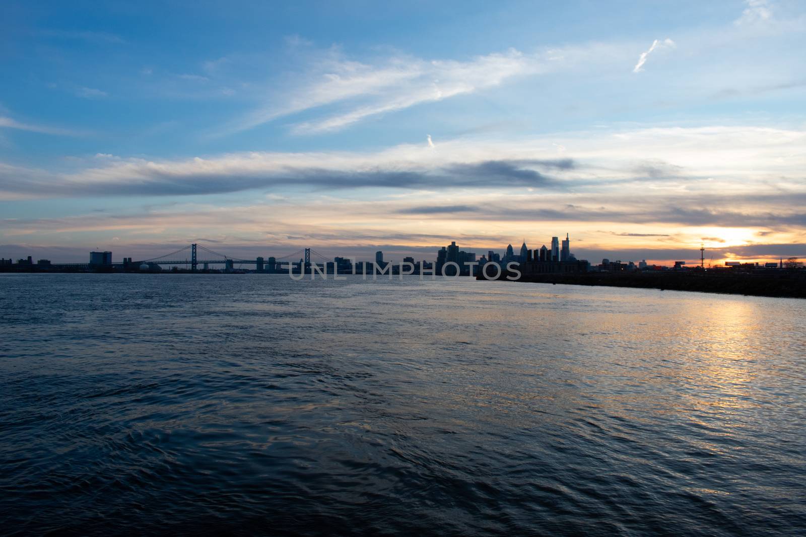 A Dramatic Orange and Blue Sunset at Graffiti Pier by bju12290