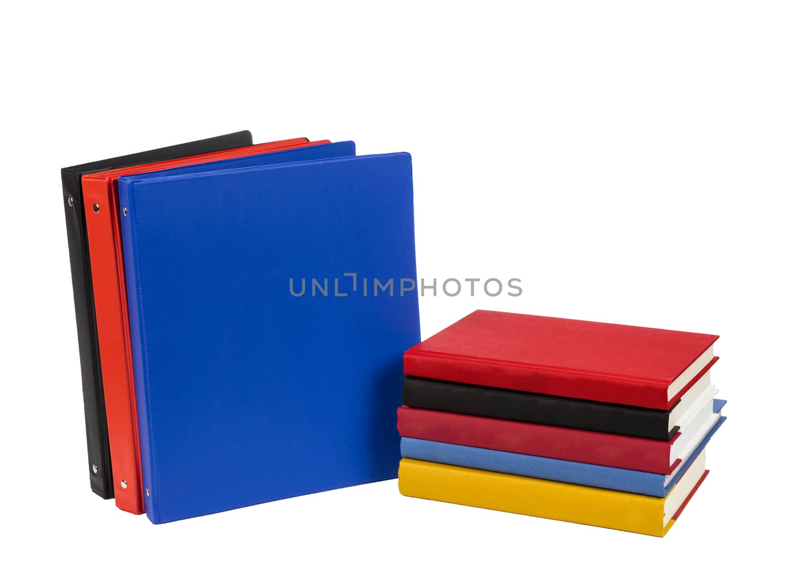 Stack of Books and Notebooks with Copy Space by stockbuster1