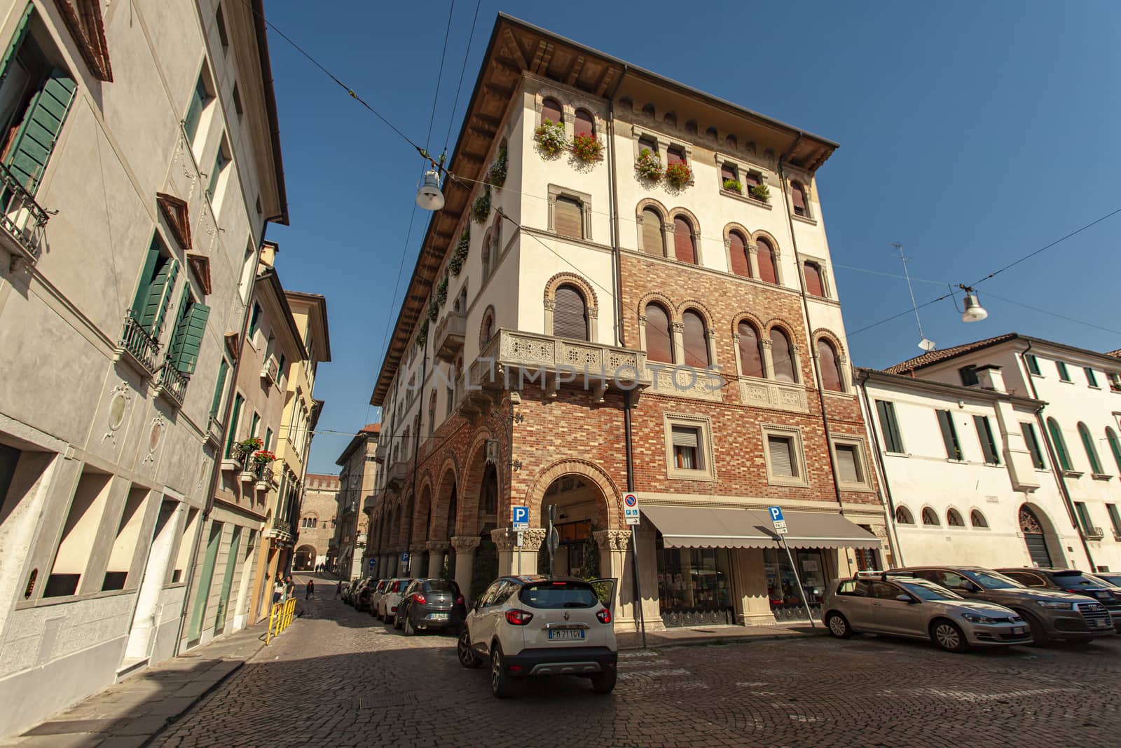 Historical buildings with arcades in Treviso by pippocarlot