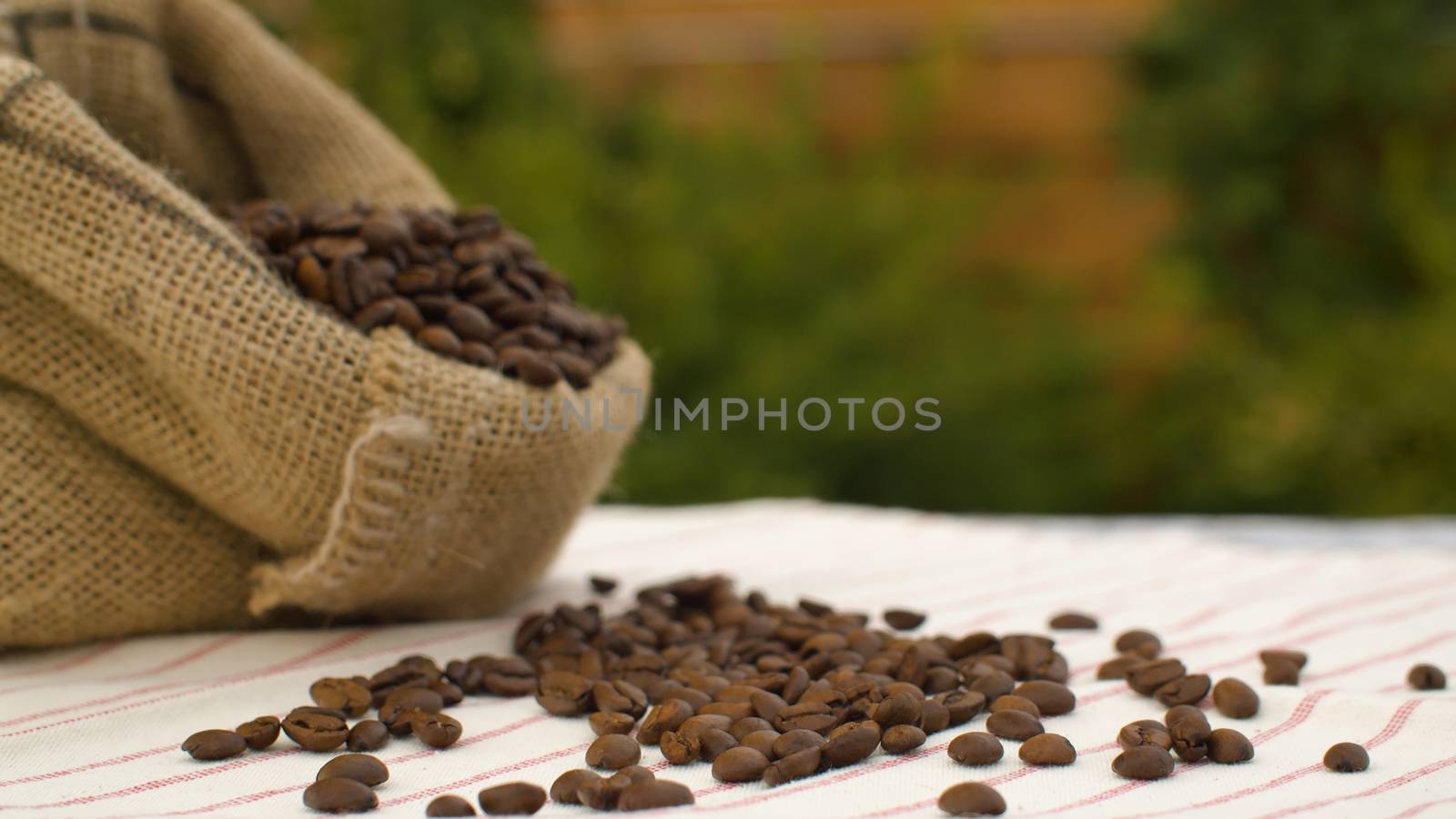 Burlap sack with coffee beans by Alize