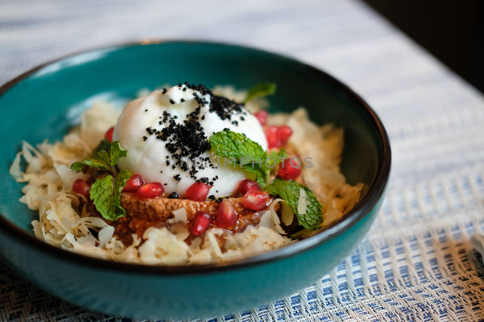 muhammara dip & burrata cheese. turkish lebanese syrian vegetarian appetizer food