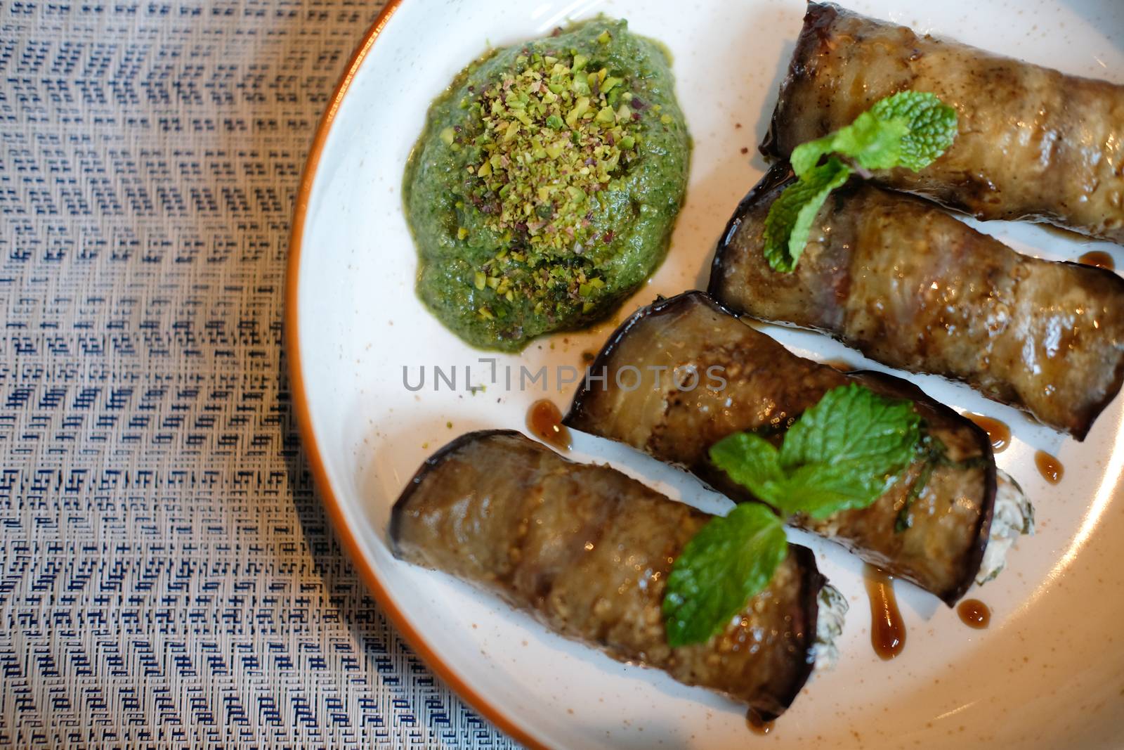 roasted eggplant cannelloni. vegan vegetarian ketogenic appetizer food