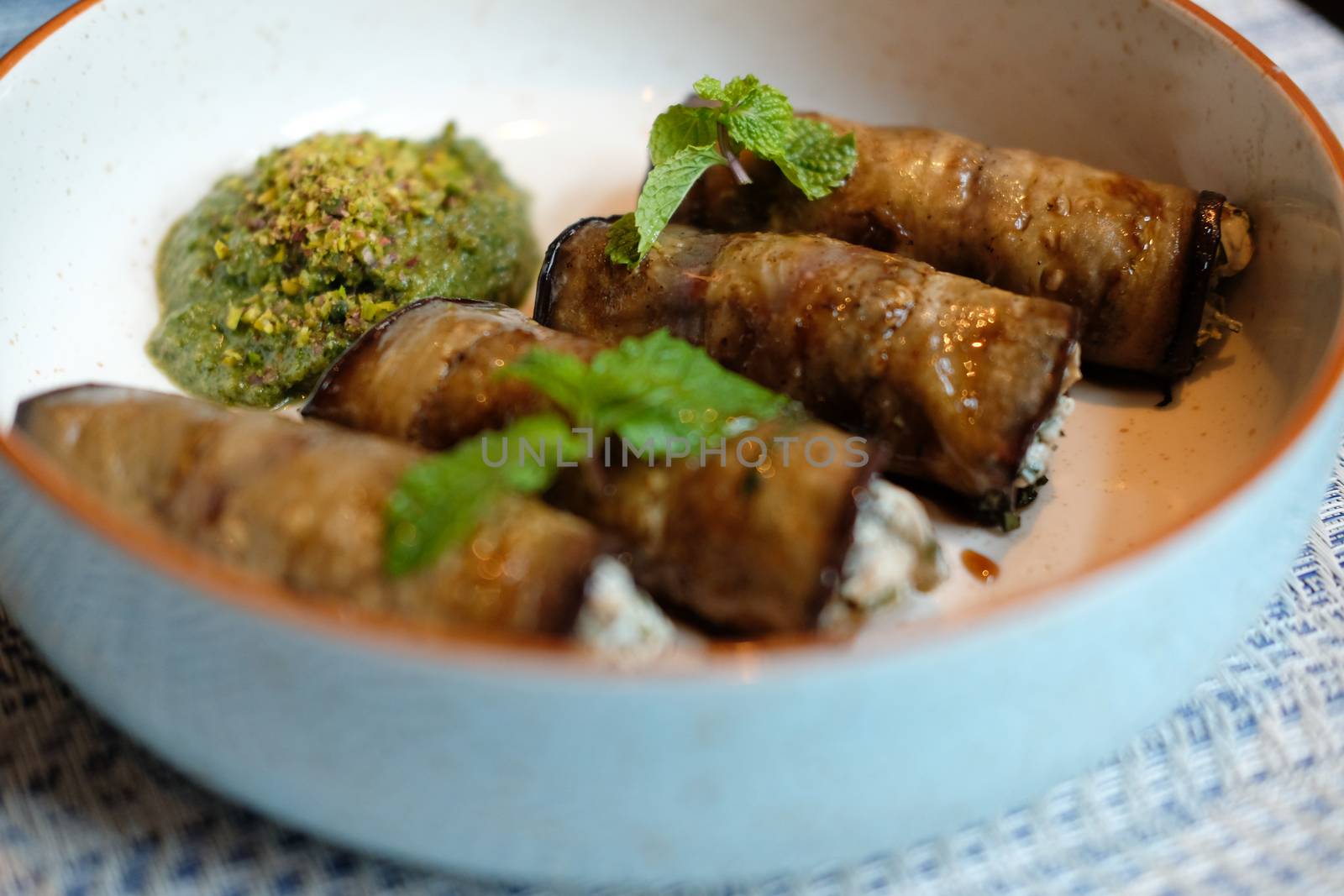 roasted eggplant cannelloni. vegan vegetarian ketogenic appetizer food