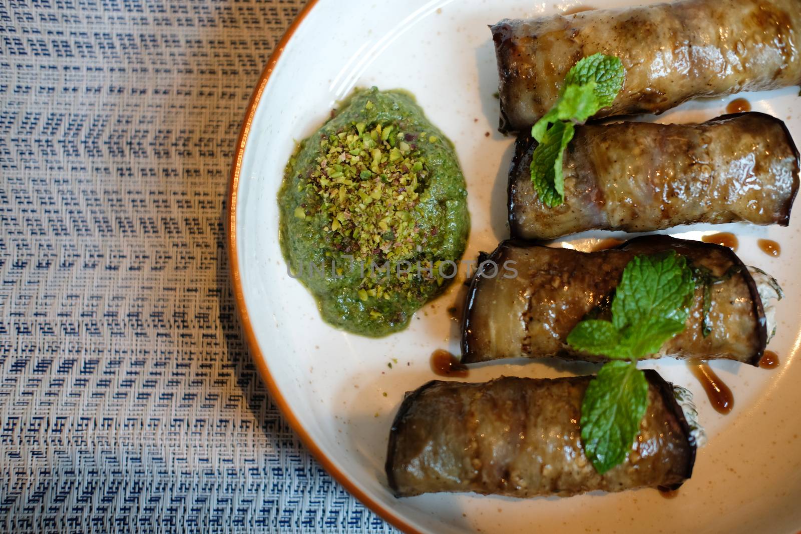 roasted eggplant cannelloni. vegan vegetarian ketogenic appetizer food