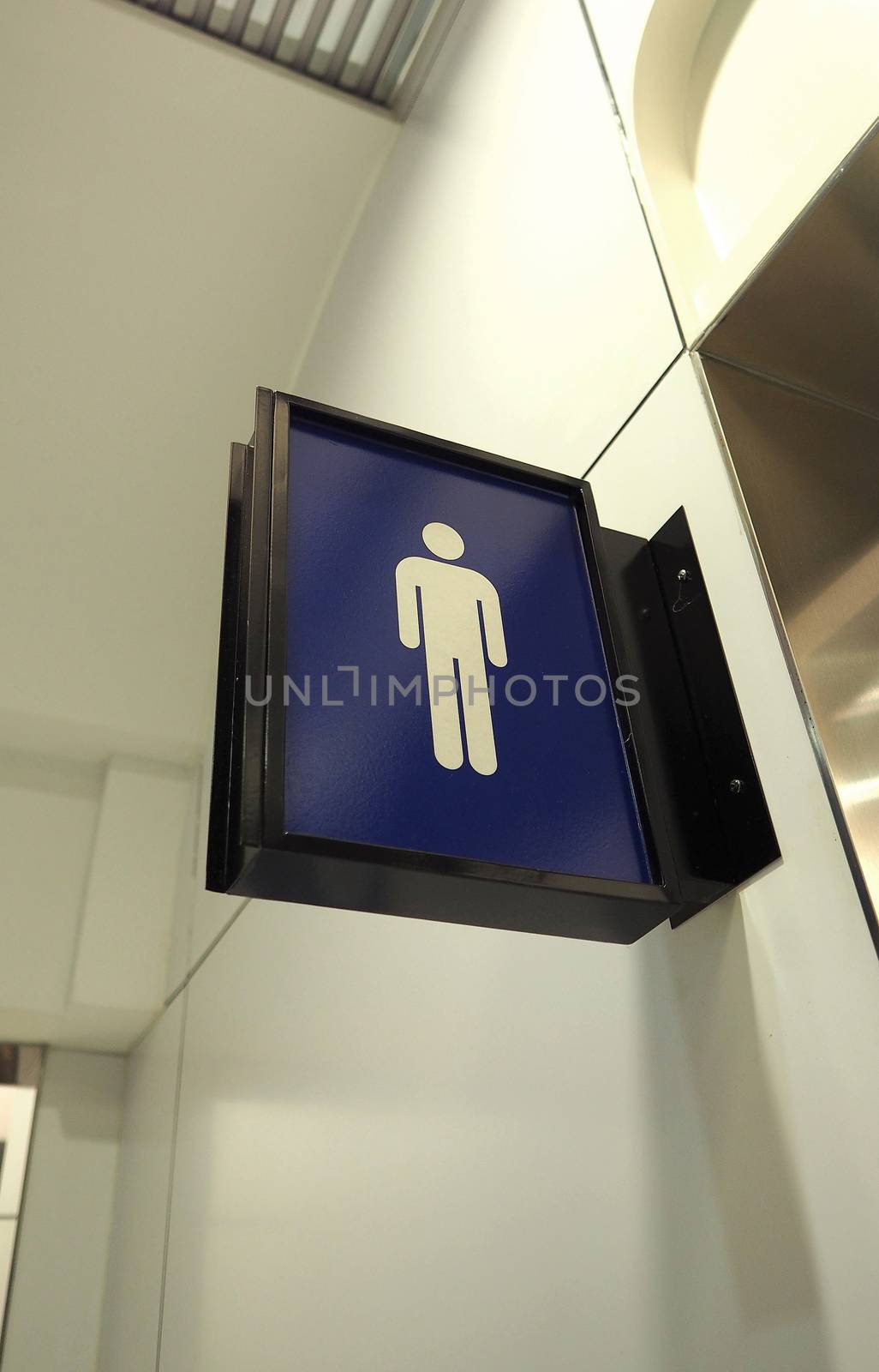Real toilet sign or restroom direction tab. by gnepphoto