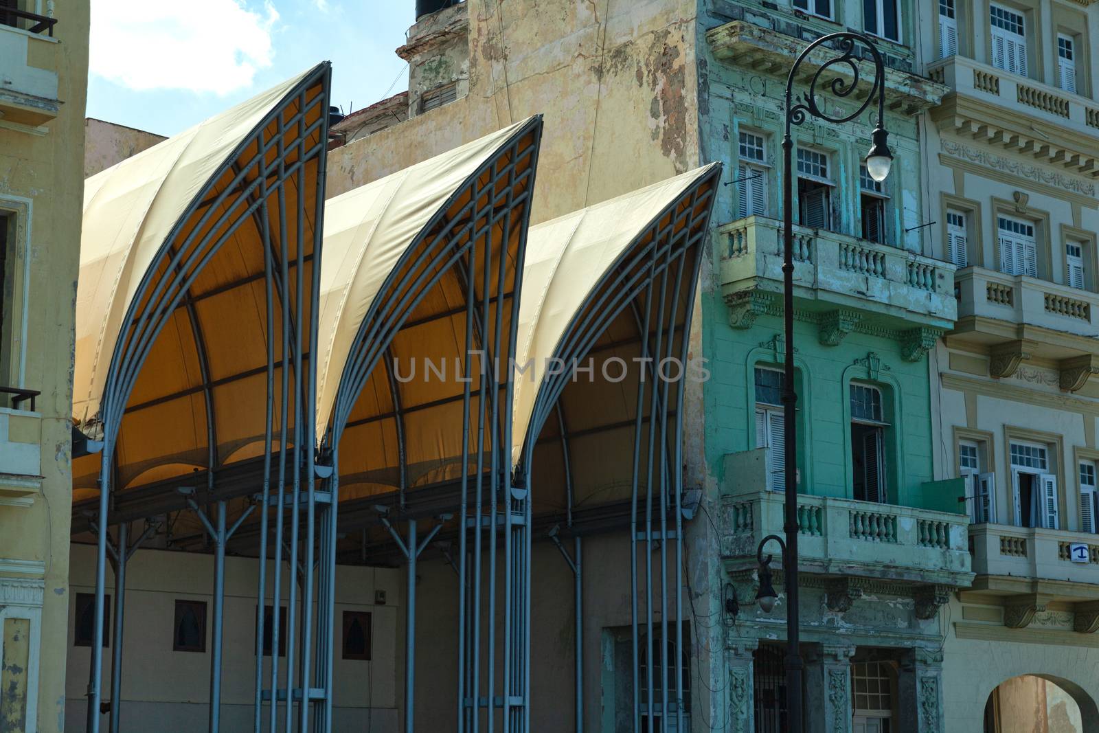 Havana, Cuba - 8 February 2015: Atylized arabic restaurant La Abadia on Malecon